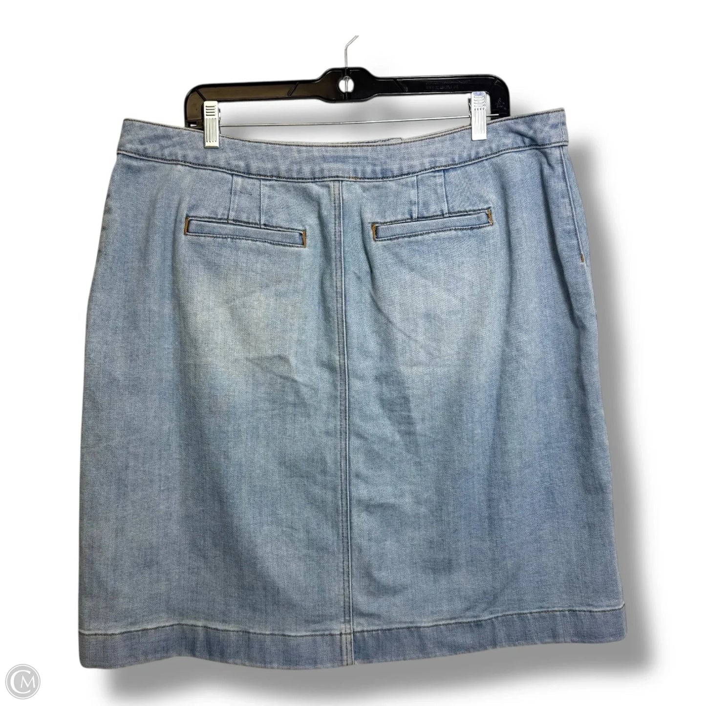 Skirt Midi By Talbots In Blue Denim, Size: 14