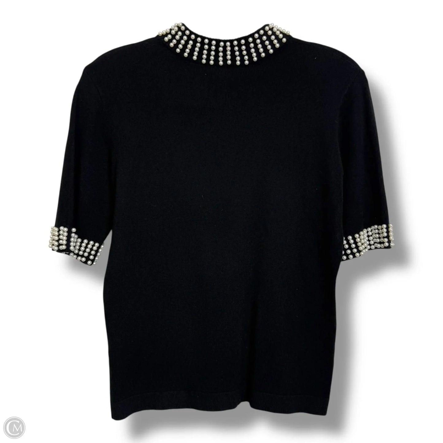 Sweater Short Sleeve By Clothes Mentor In Black, Size: S