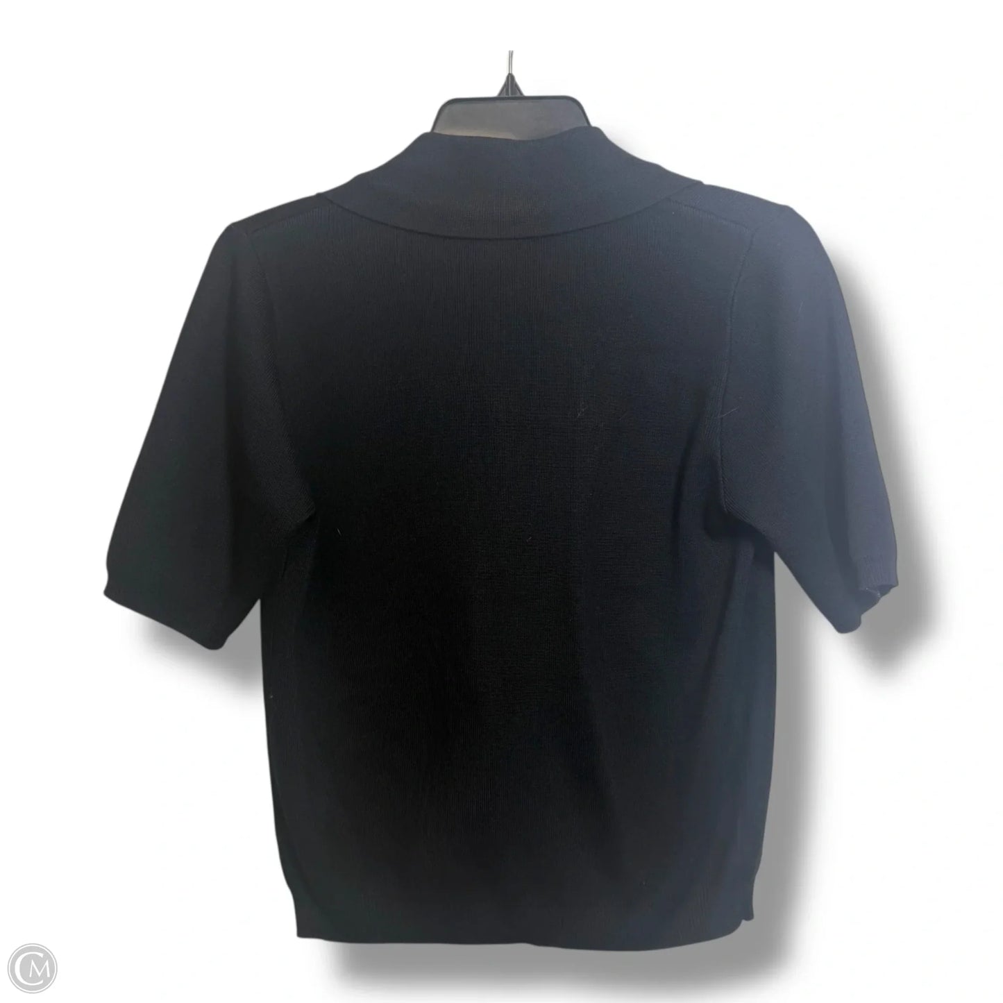 Sweater Short Sleeve By Skies Are Blue In Black, Size: S