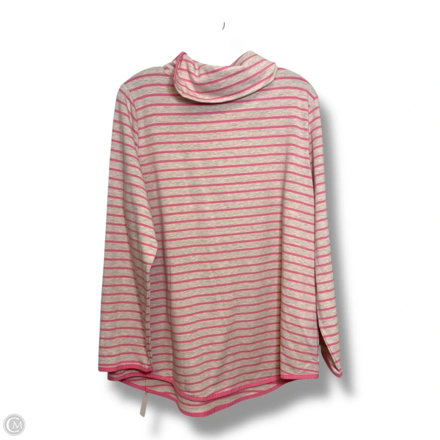 Top Long Sleeve By Talbots In Striped Pattern, Size: 1x