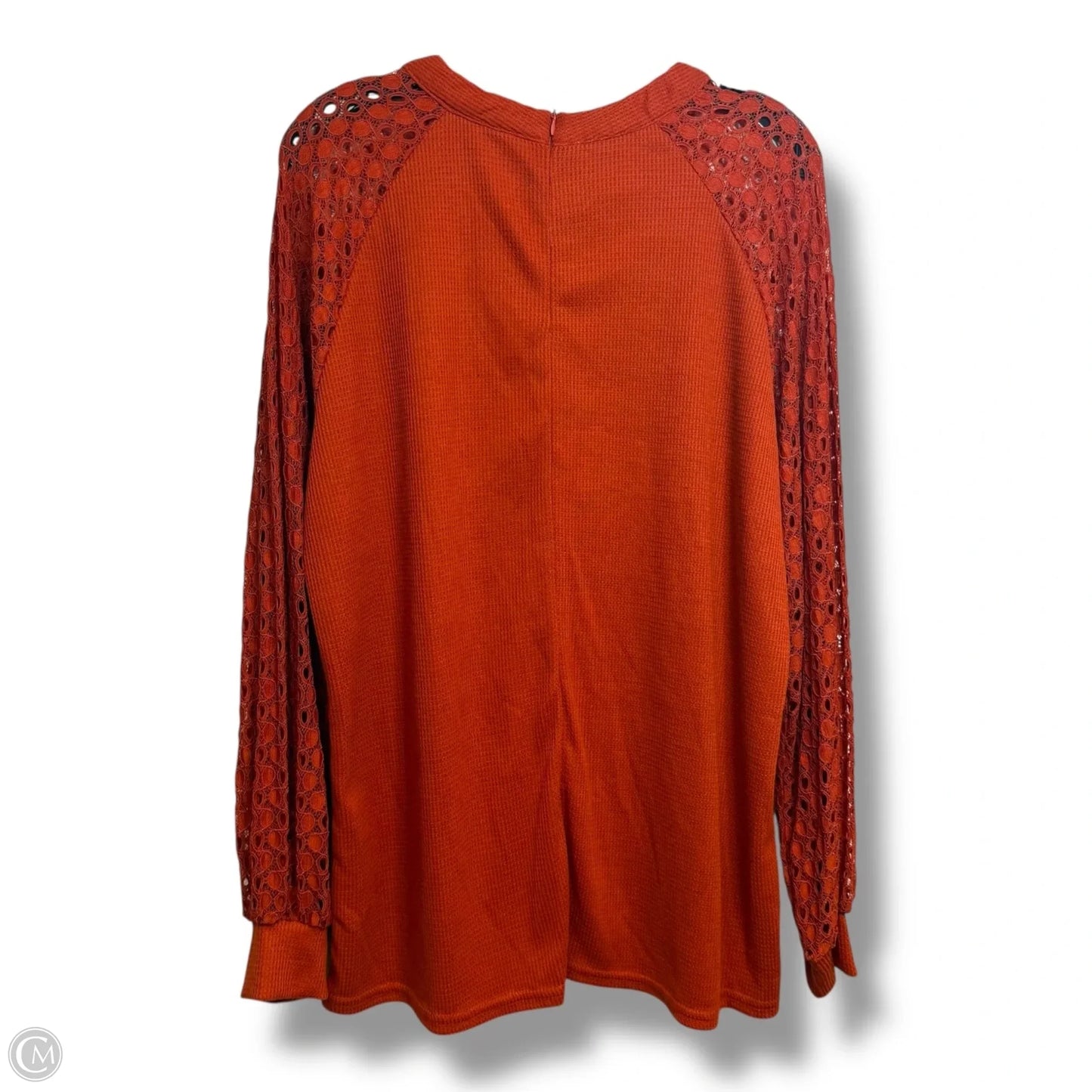 Top Long Sleeve Basic By Clothes Mentor In Orange, Size: Xxl