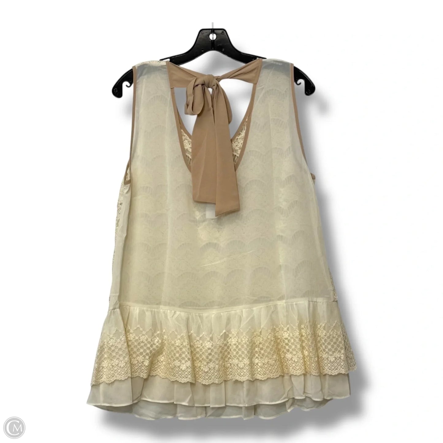 Top Sleeveless Basic By Ryu In Cream, Size: L
