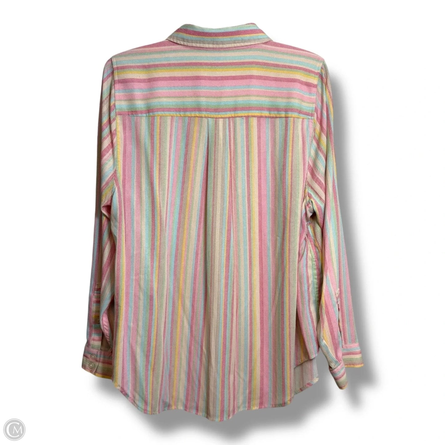 Top Long Sleeve Basic By Torrid In Striped Pattern, Size: 1x