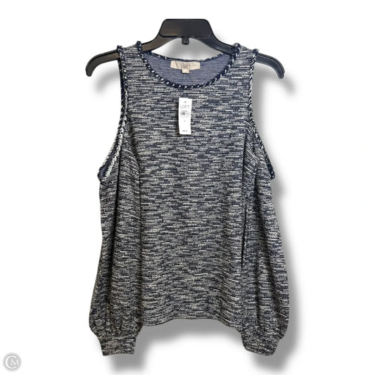 Top Sleeveless By Loft In Blue, Size: S