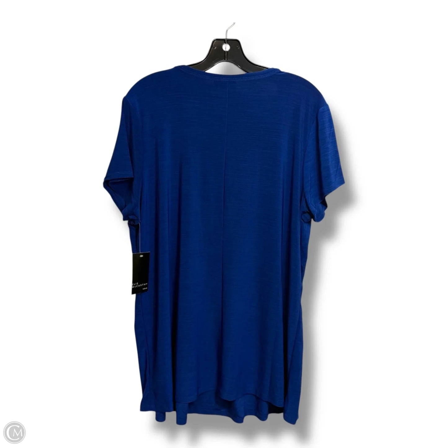 Top Short Sleeve Basic By Clothes Mentor In Blue, Size: 1x