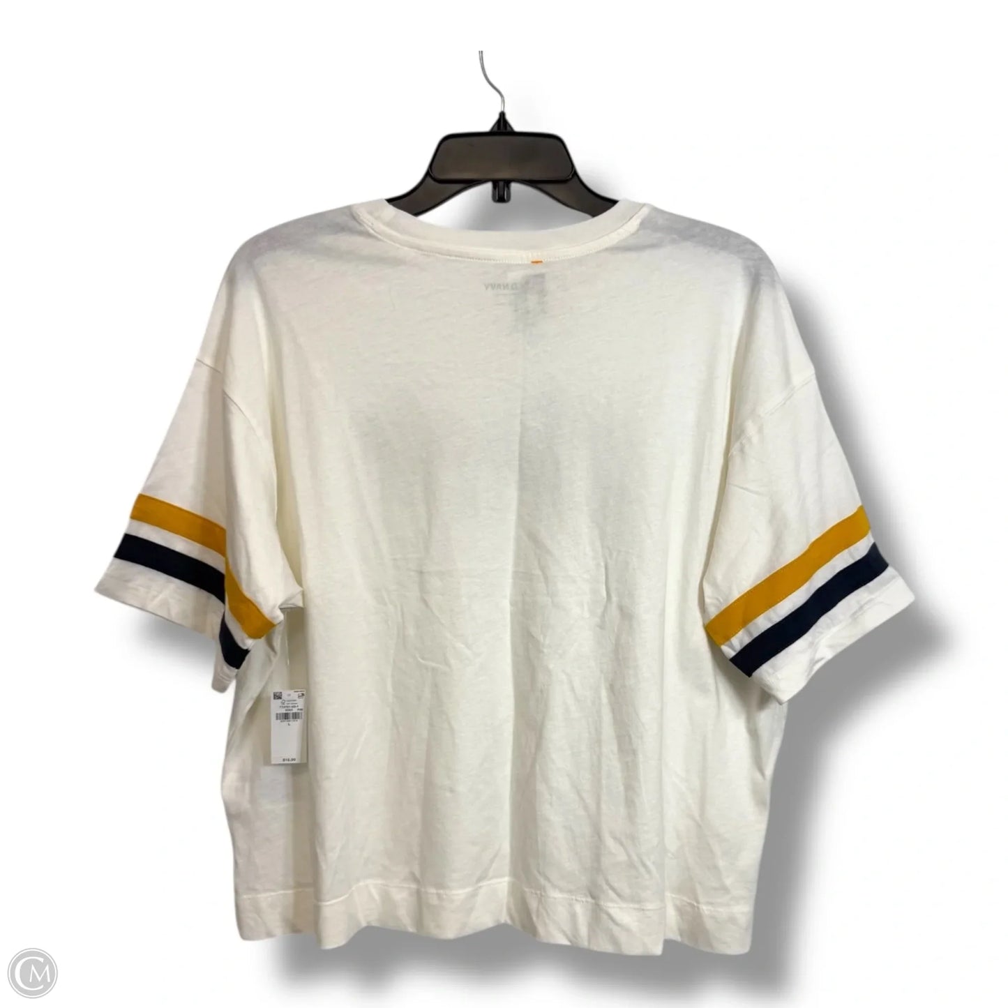 Top Short Sleeve Basic By Old Navy In Cream, Size: L