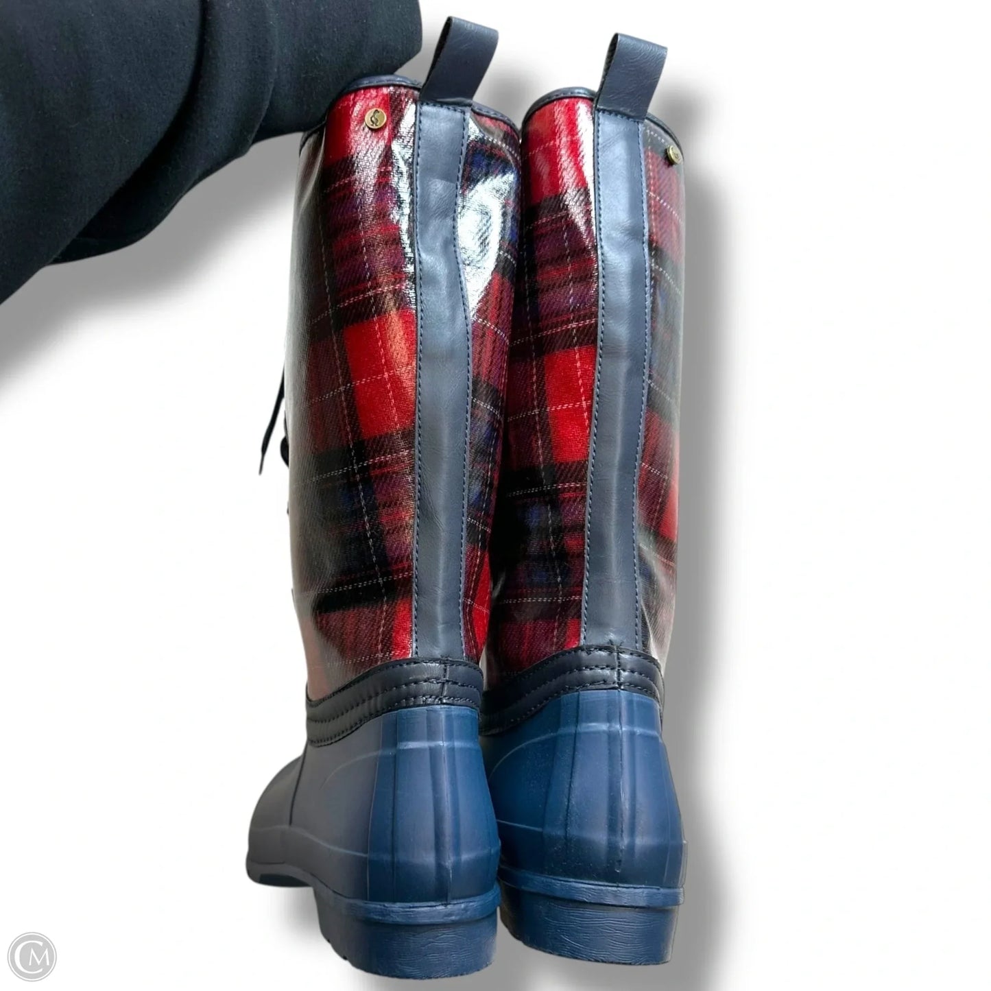 Boots Rain By Sporto In Plaid Pattern, Size: 10