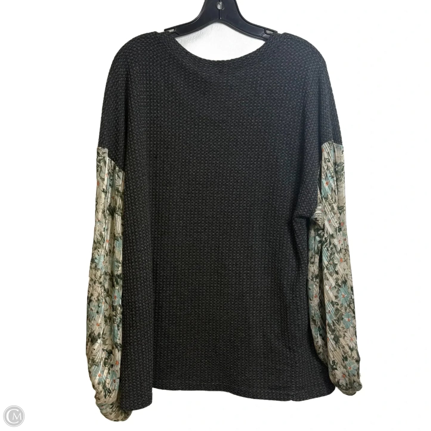 Top Long Sleeve Basic By Adora In Grey, Size: M