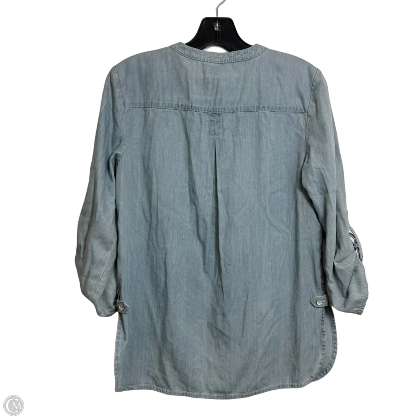Top Long Sleeve By Loft In Blue Denim, Size: Xs