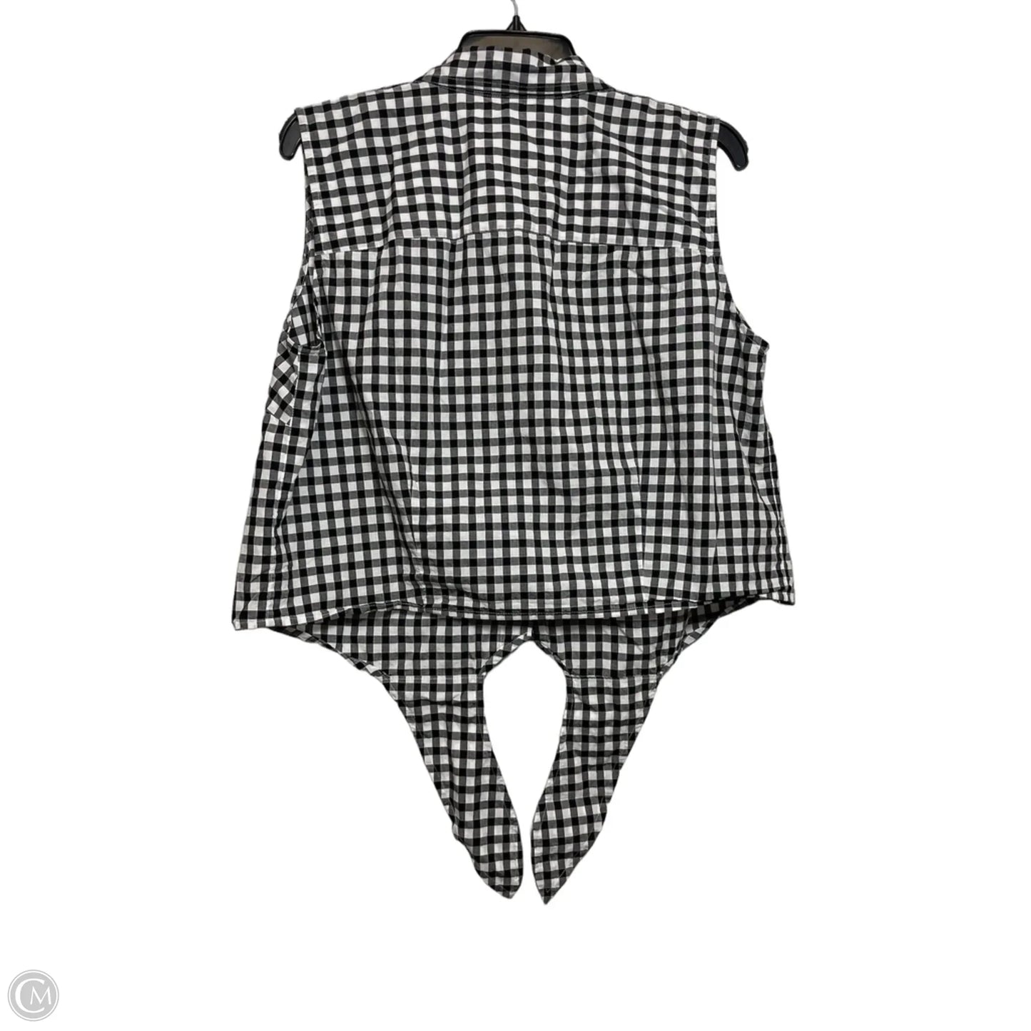 Top Sleeveless Basic By Lauren By Ralph Lauren In Black & White, Size: 1x