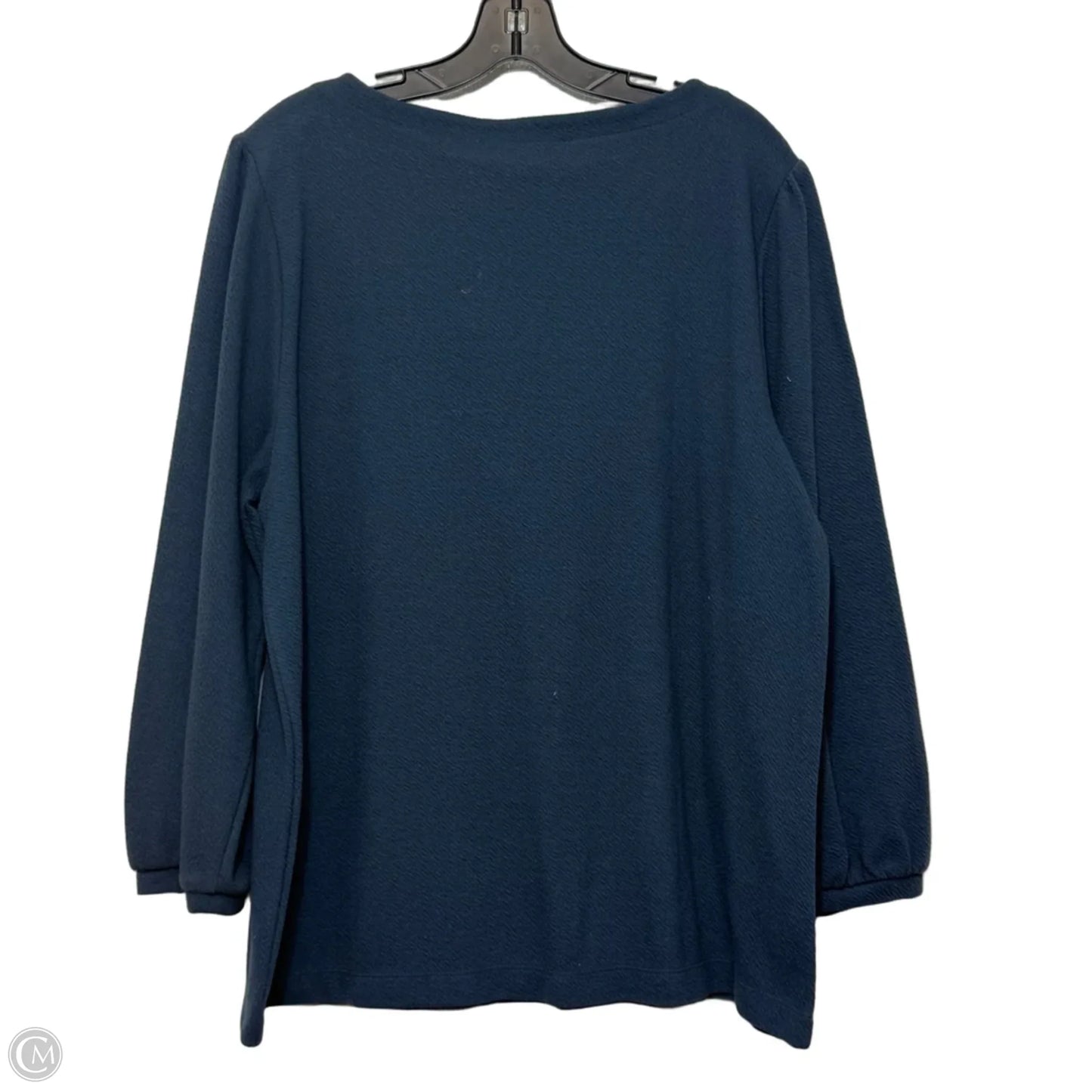 Top Long Sleeve Basic By Loft In Blue, Size: Xxl