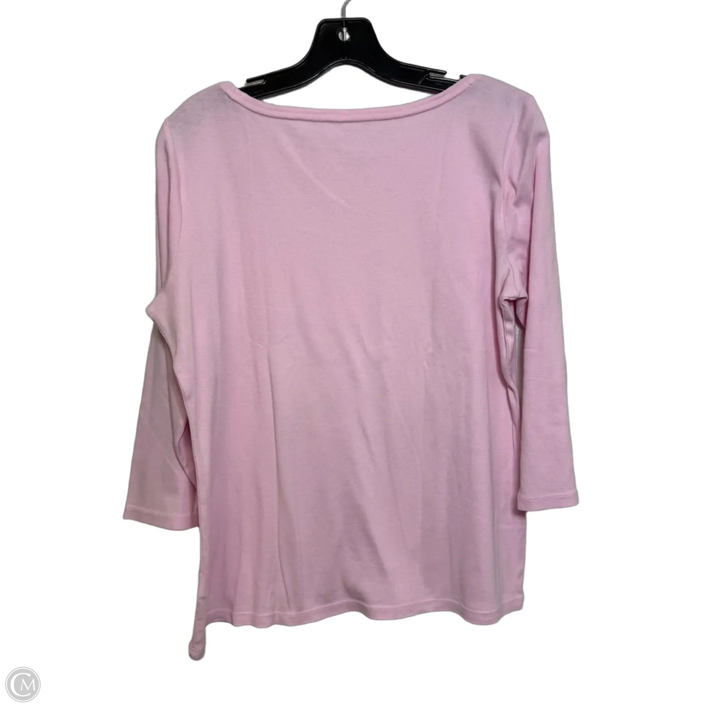Top Long Sleeve Basic By Talbots In Pink, Size: Lp