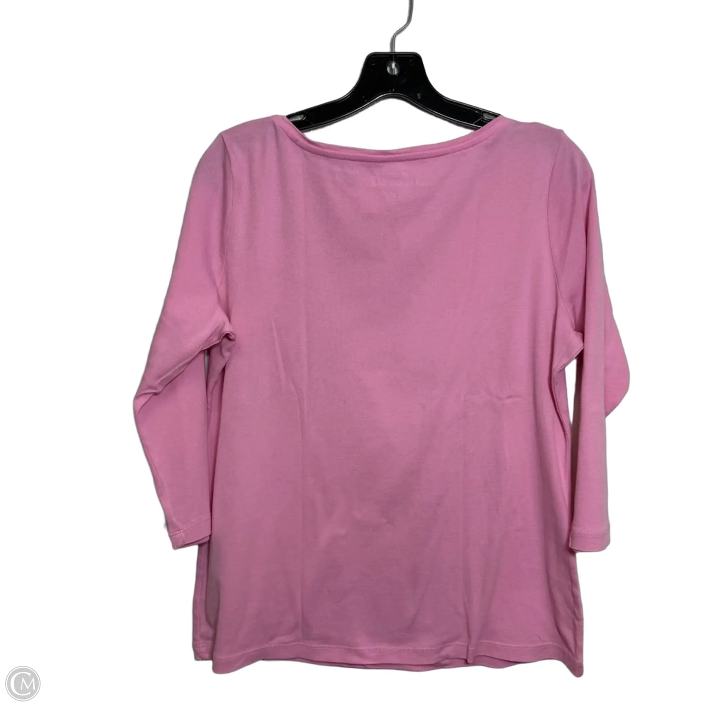 Top Long Sleeve Basic By Talbots In Pink, Size: Lp
