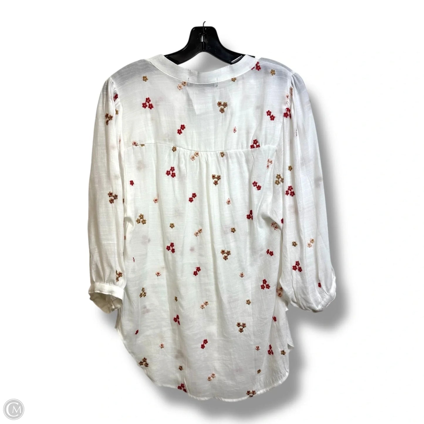 Top Long Sleeve By Figuero & Flower In White, Size: S