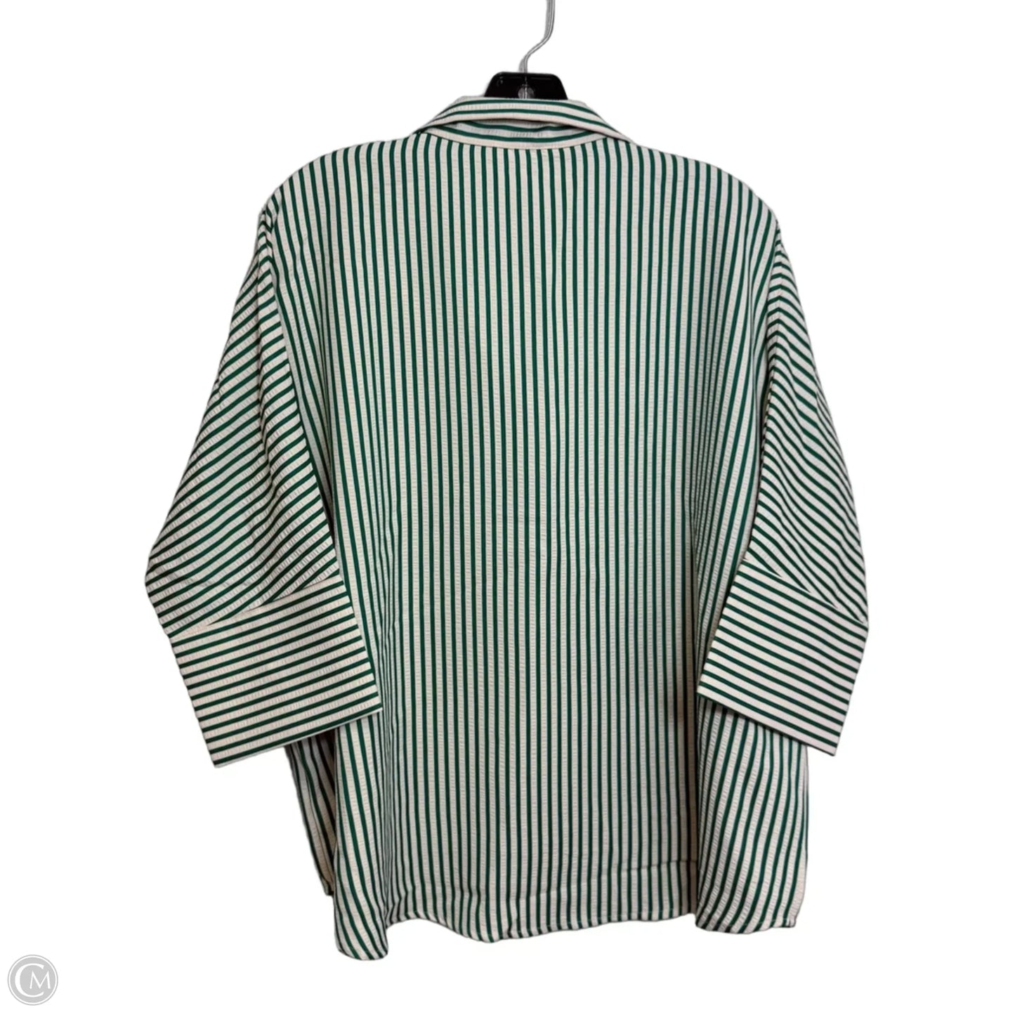 Top 3/4 Sleeve By Entro In Green, Size: S