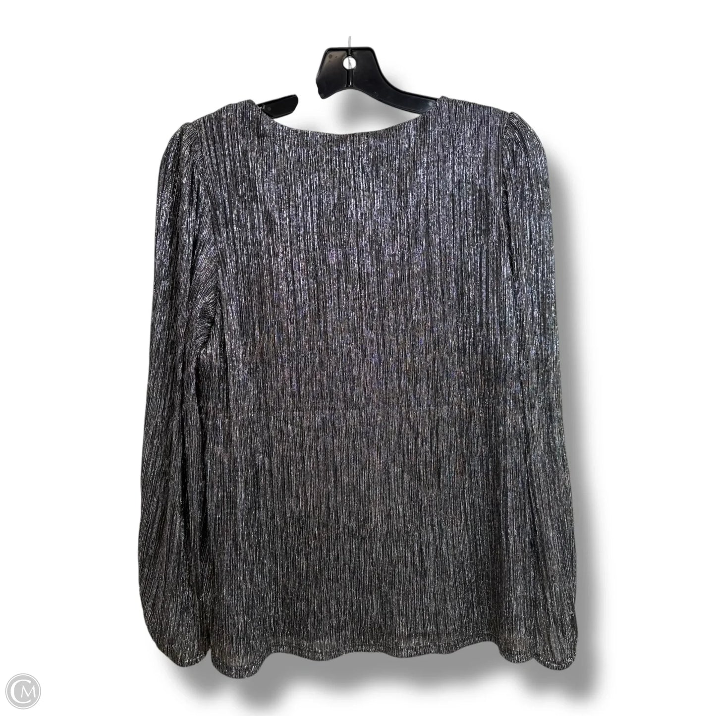 Top Long Sleeve By Nine West In Silver, Size: M