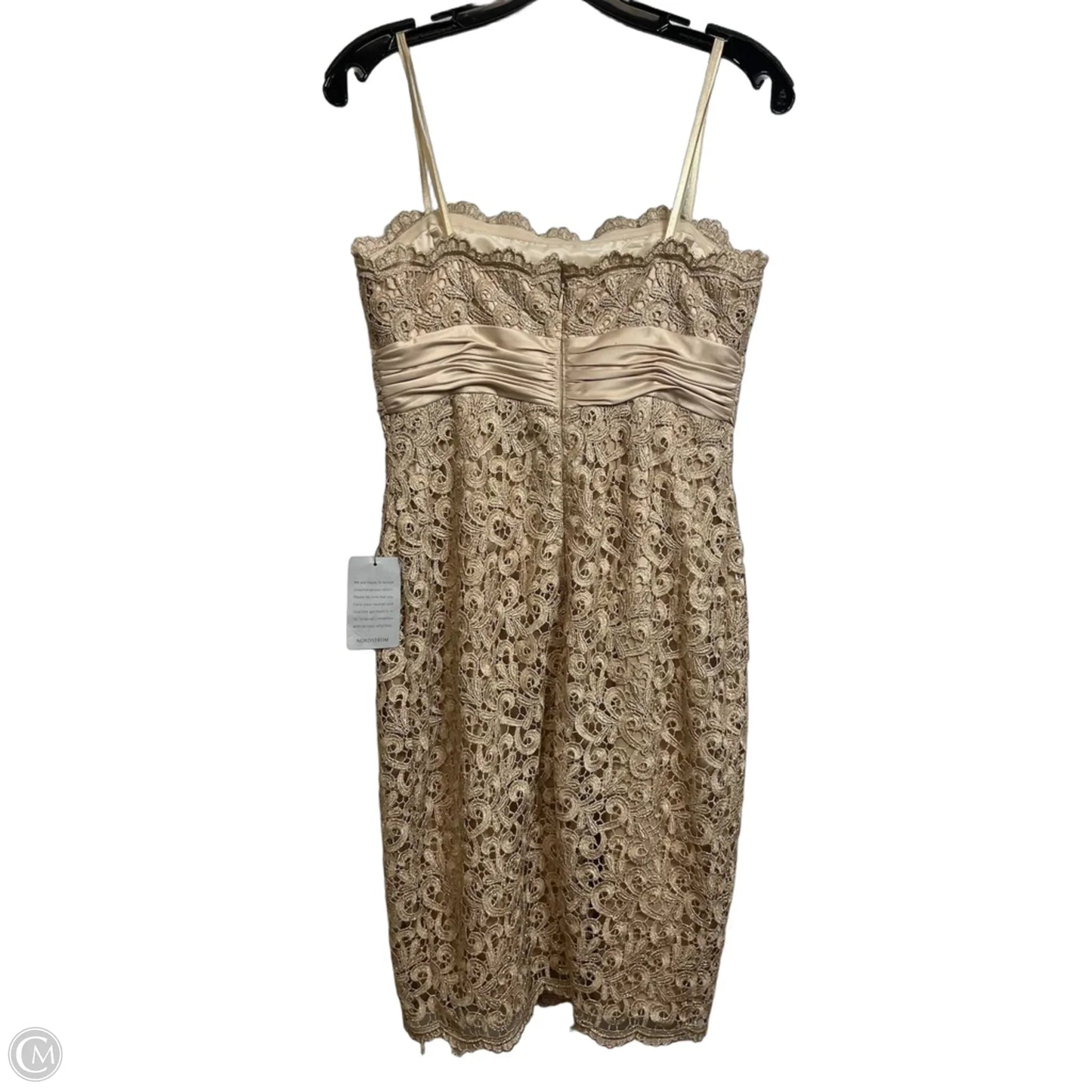 Dress Party Midi By Adrianna Papell In Gold, Size: 8
