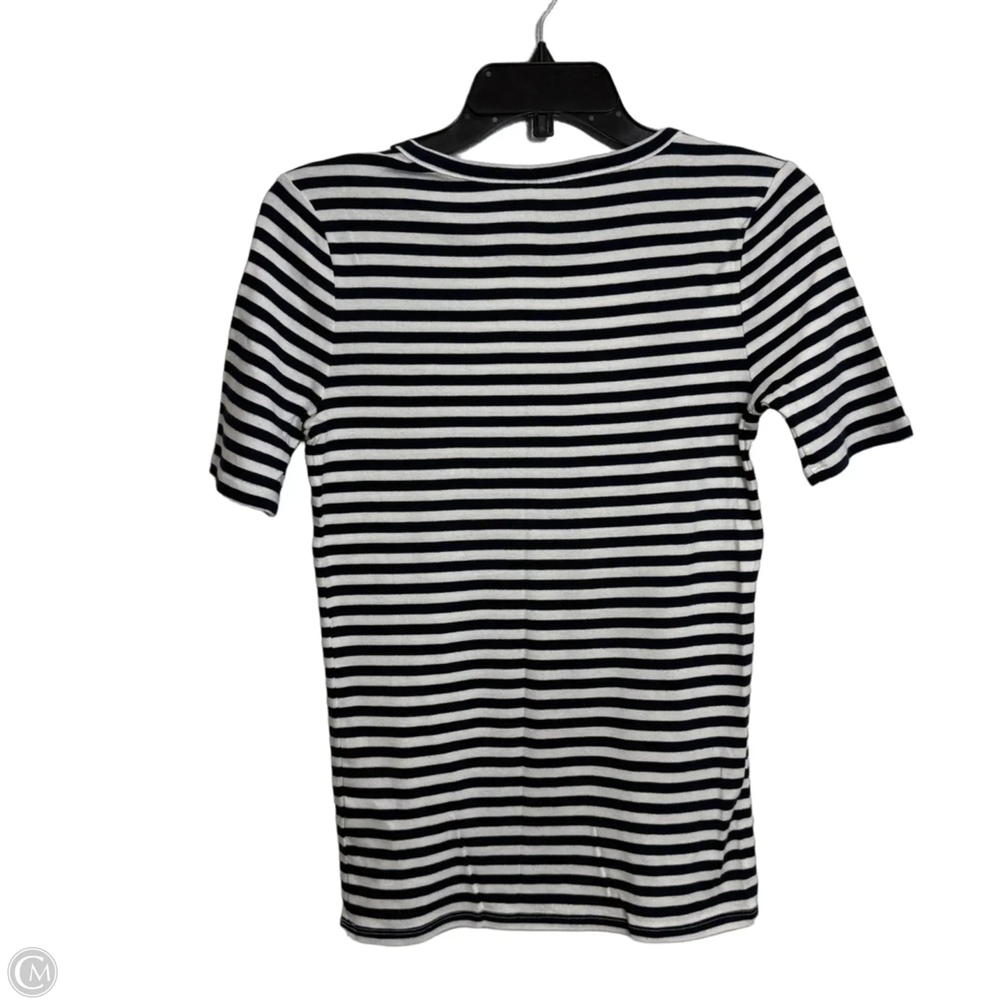 Top Short Sleeve Basic By J. Crew In Blue & White, Size: S