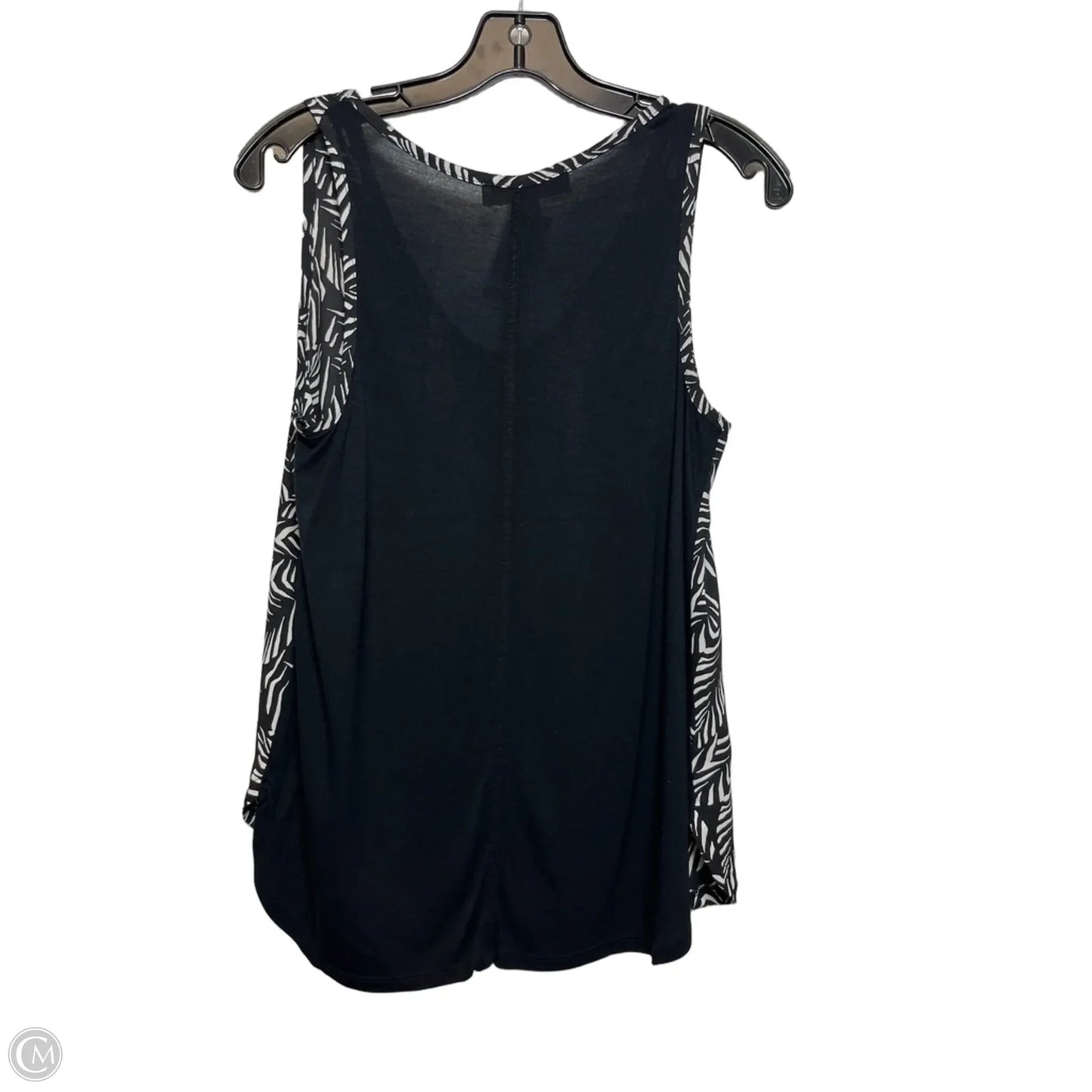 Top Sleeveless By Loft In Black & Cream, Size: Sp