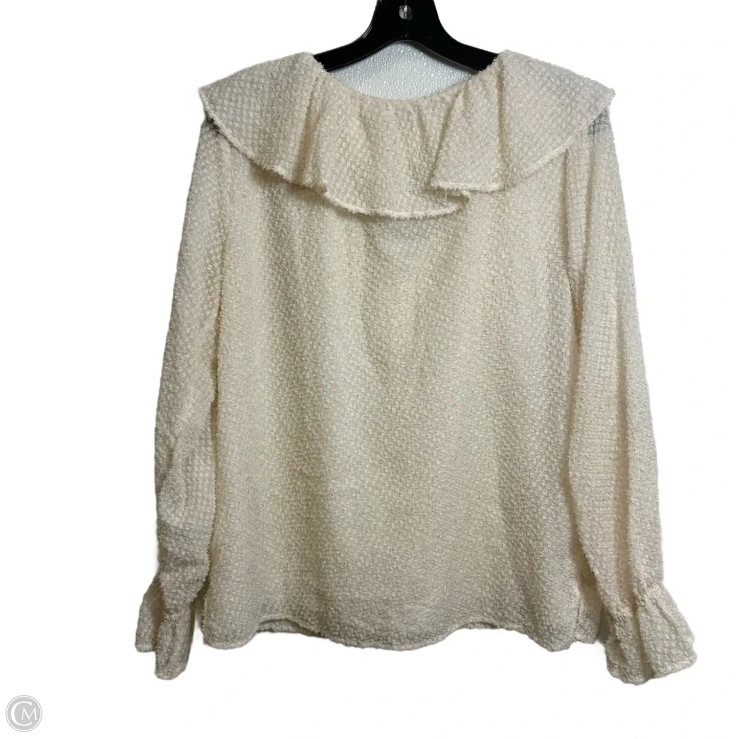 Top Long Sleeve By Loft In Cream, Size: M