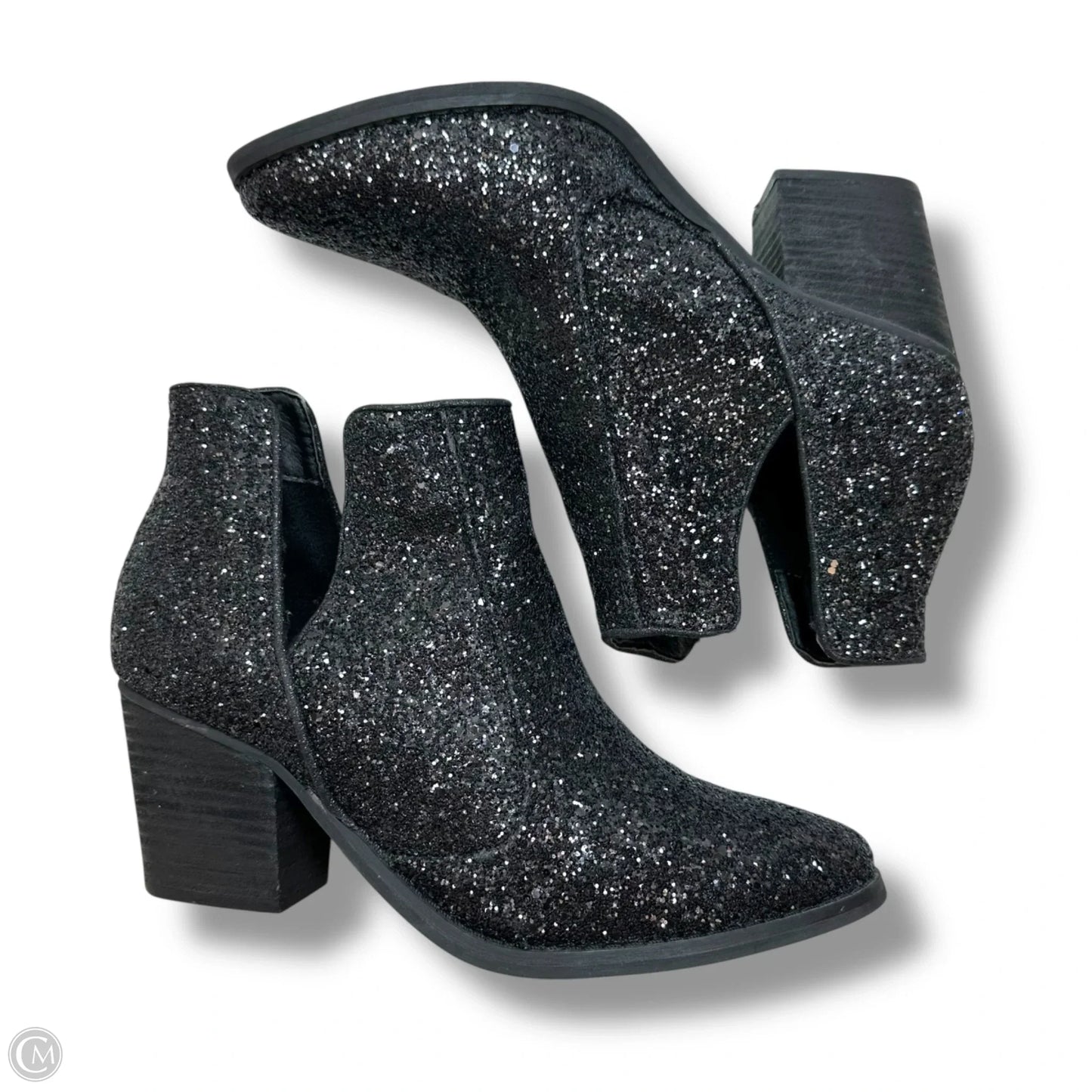 Boots Ankle Heels By Not Rated In Black, Size: 9.5