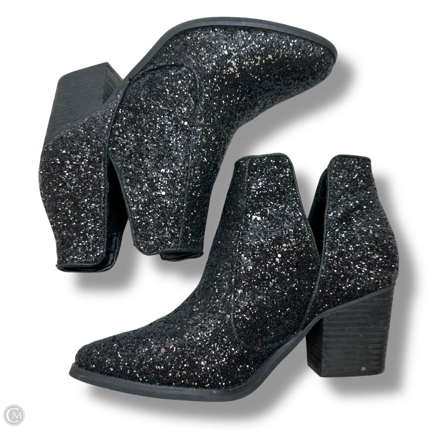 Boots Ankle Heels By Not Rated In Black, Size: 9.5