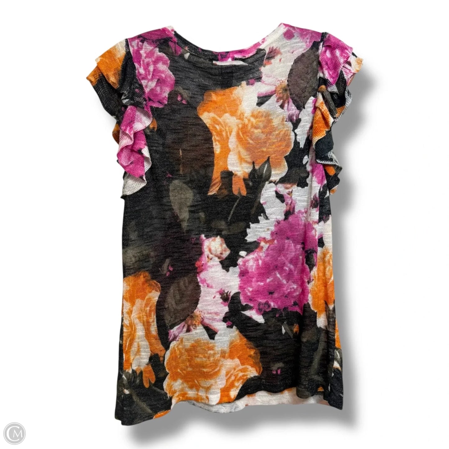 Top Short Sleeve By Inc In Floral Print, Size: M