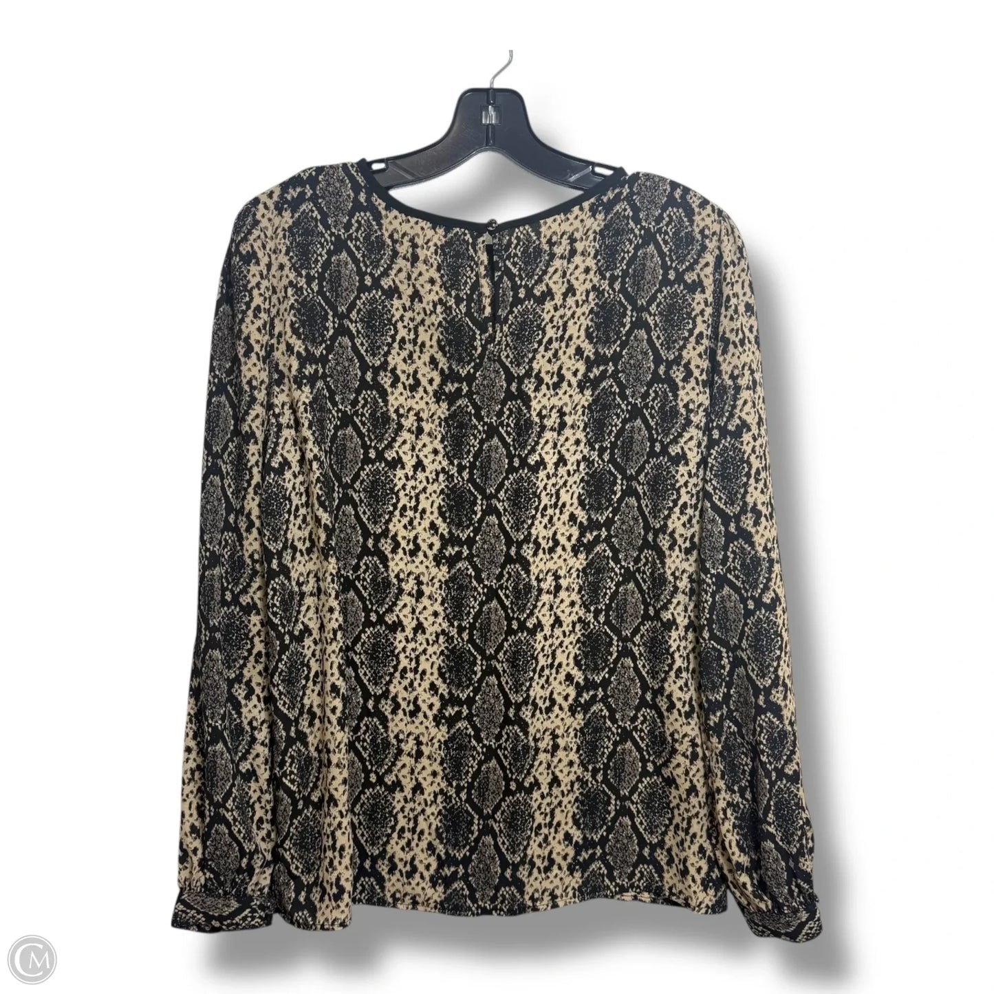 Top Long Sleeve By Vince Camuto In Animal Print, Size: S