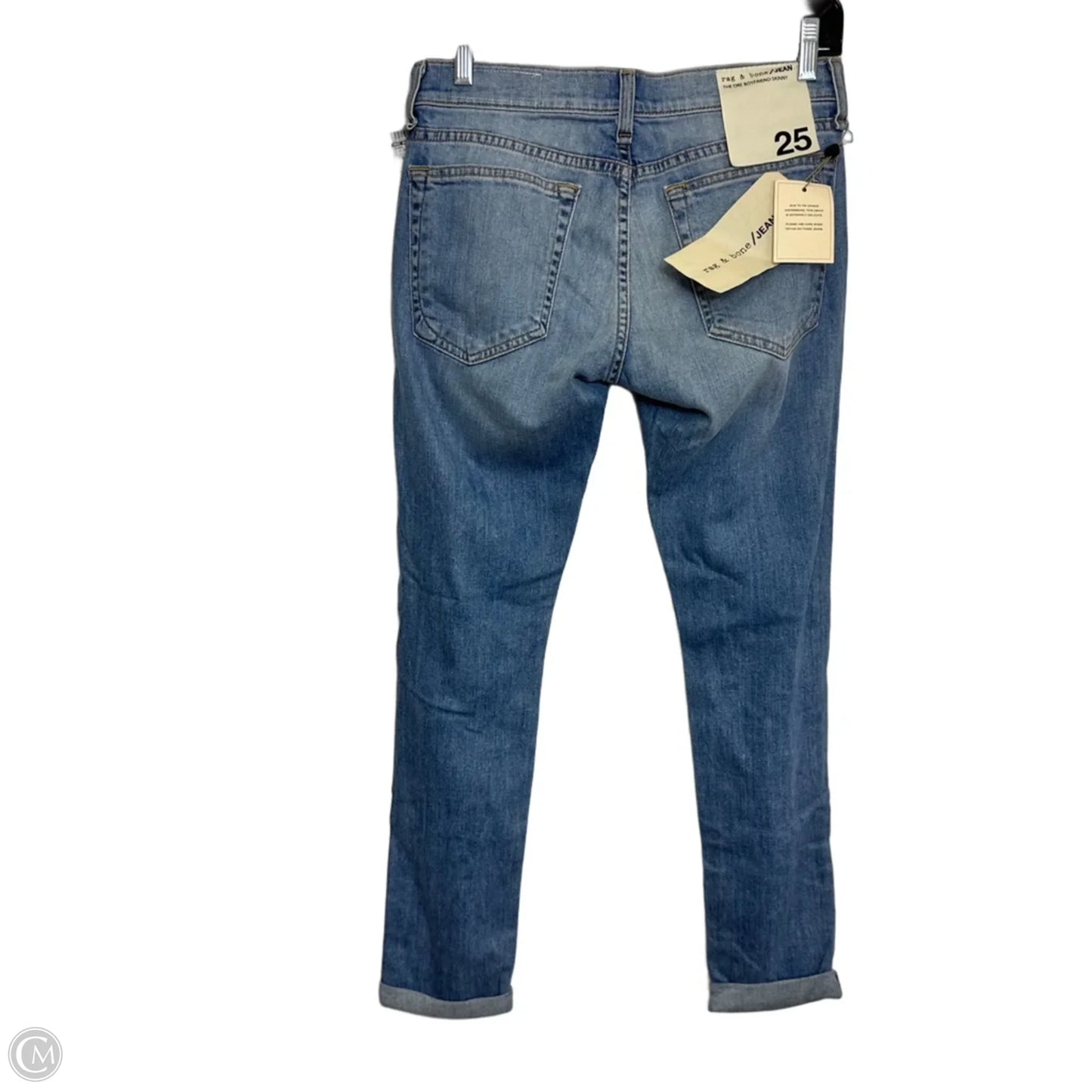 Jeans Skinny By Rag And Bone In Blue Denim, Size: 0