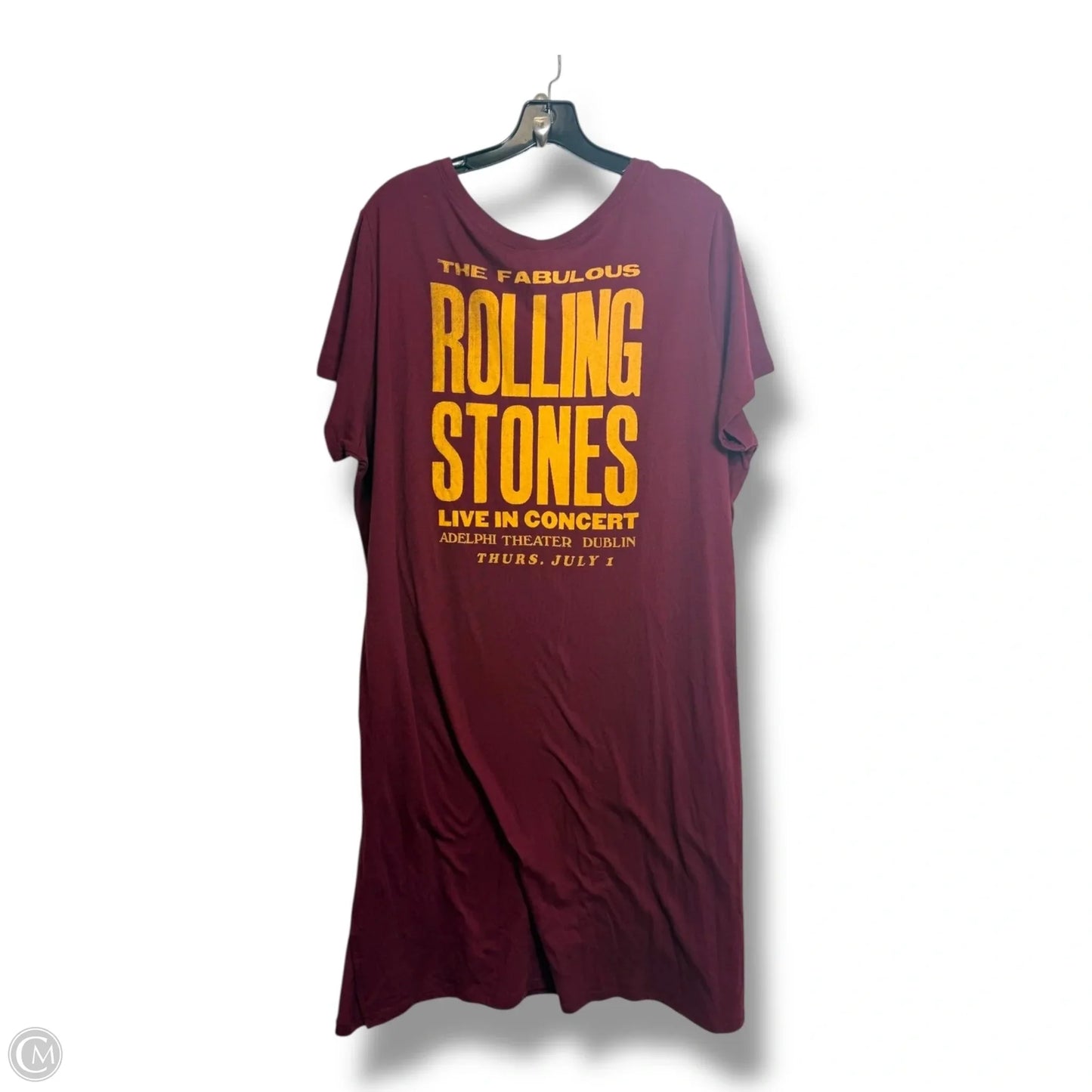 Rolling Stones Dress Casual Midi By Clothes Mentor In Maroon, Size: 2