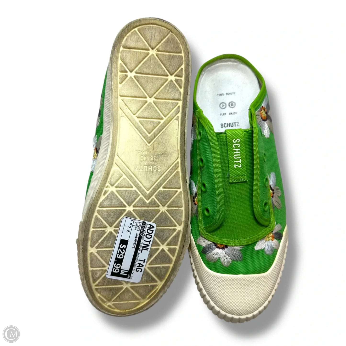 Shoes Sneakers By Schutz In Green, Size: 7.5