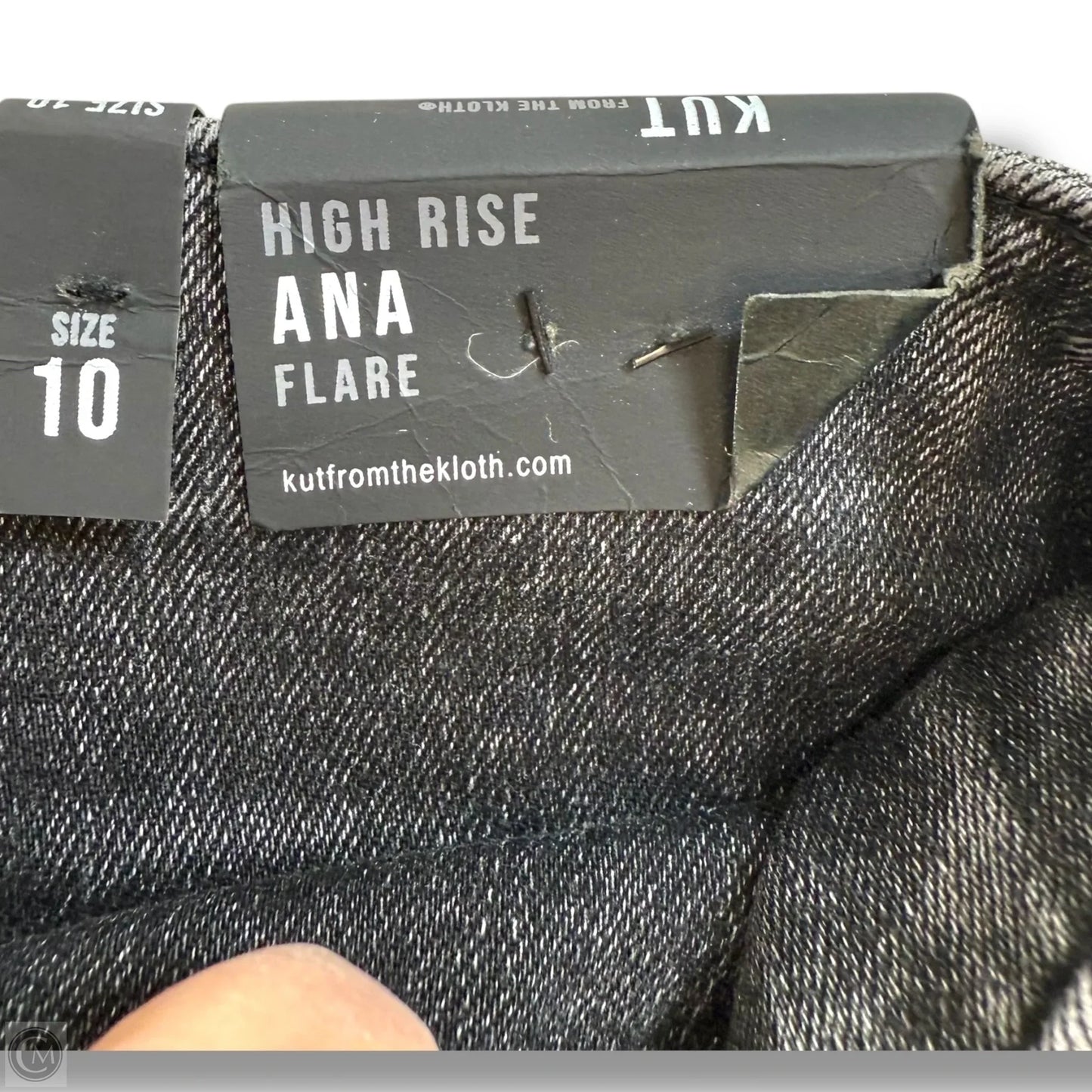 Jeans high rise flare Leg By Kut In Black Denim, Size: 10