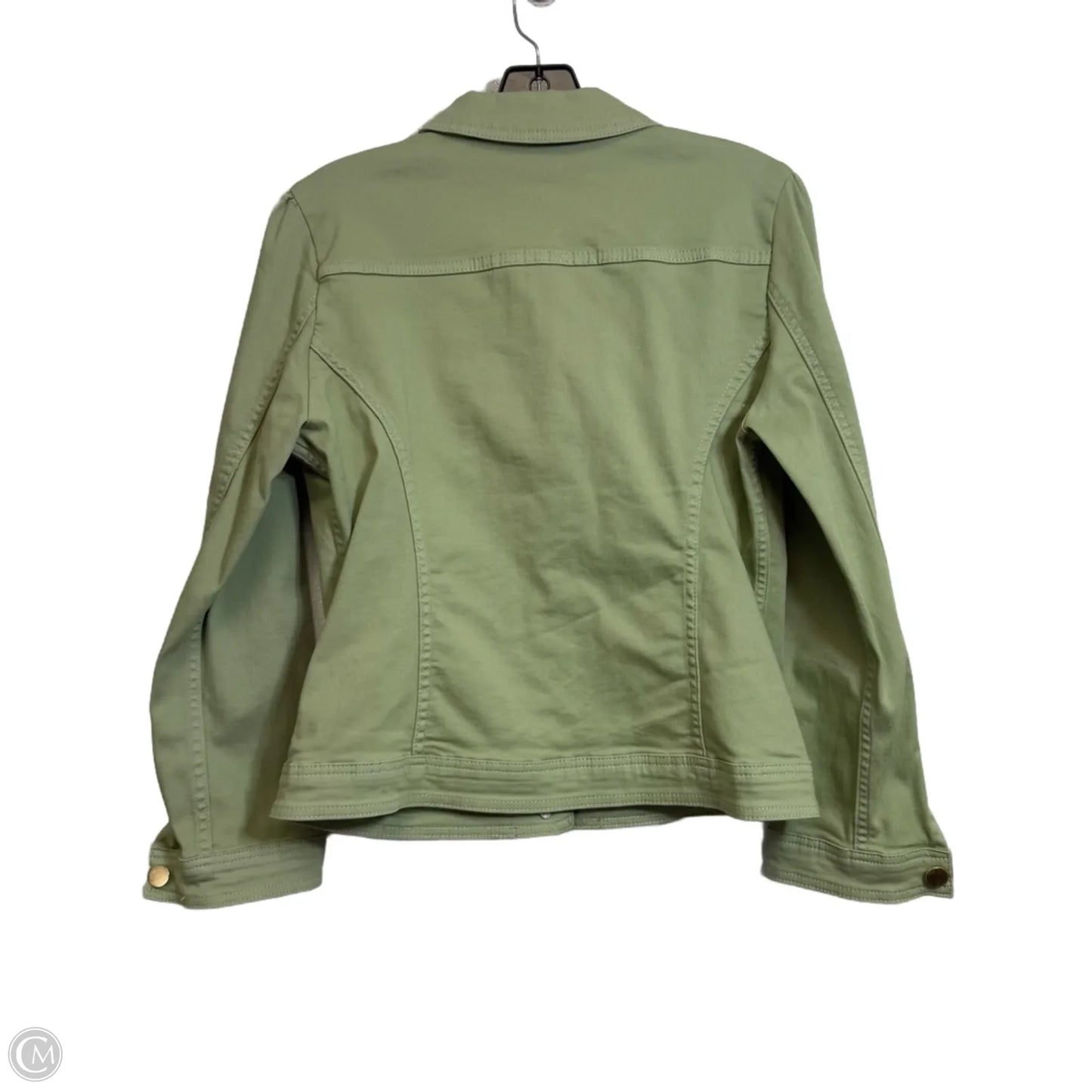 Jacket Denim By Soft Surroundings In Green Denim, Size: S