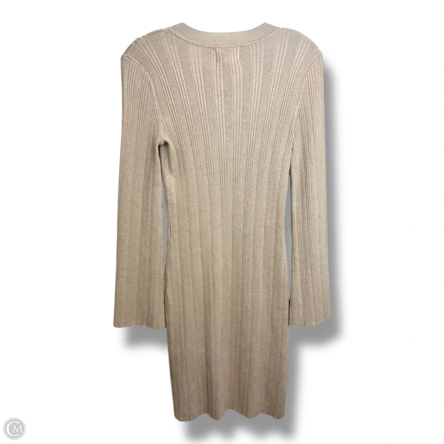 Sweater dress Long Sleeve By Olive And Oak In Beige, Size: M