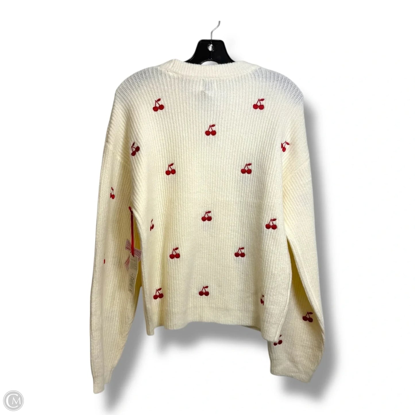 Cherries Sweater By A New Day In Red & White, Size: S