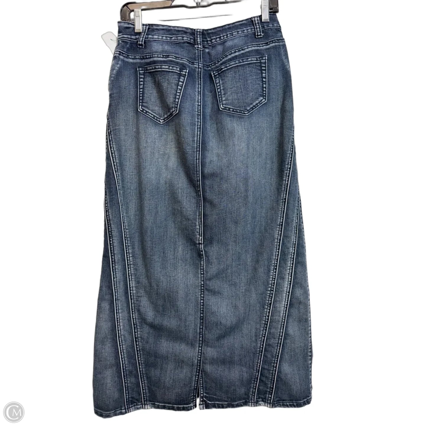 Skirt Midi By Baccini In Blue Denim, Size: 4