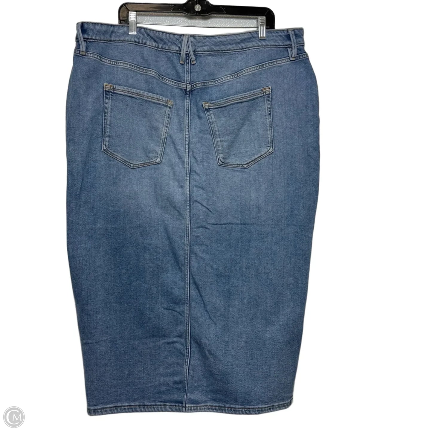 Skirt Maxi By Good American In Blue Denim, Size: 18