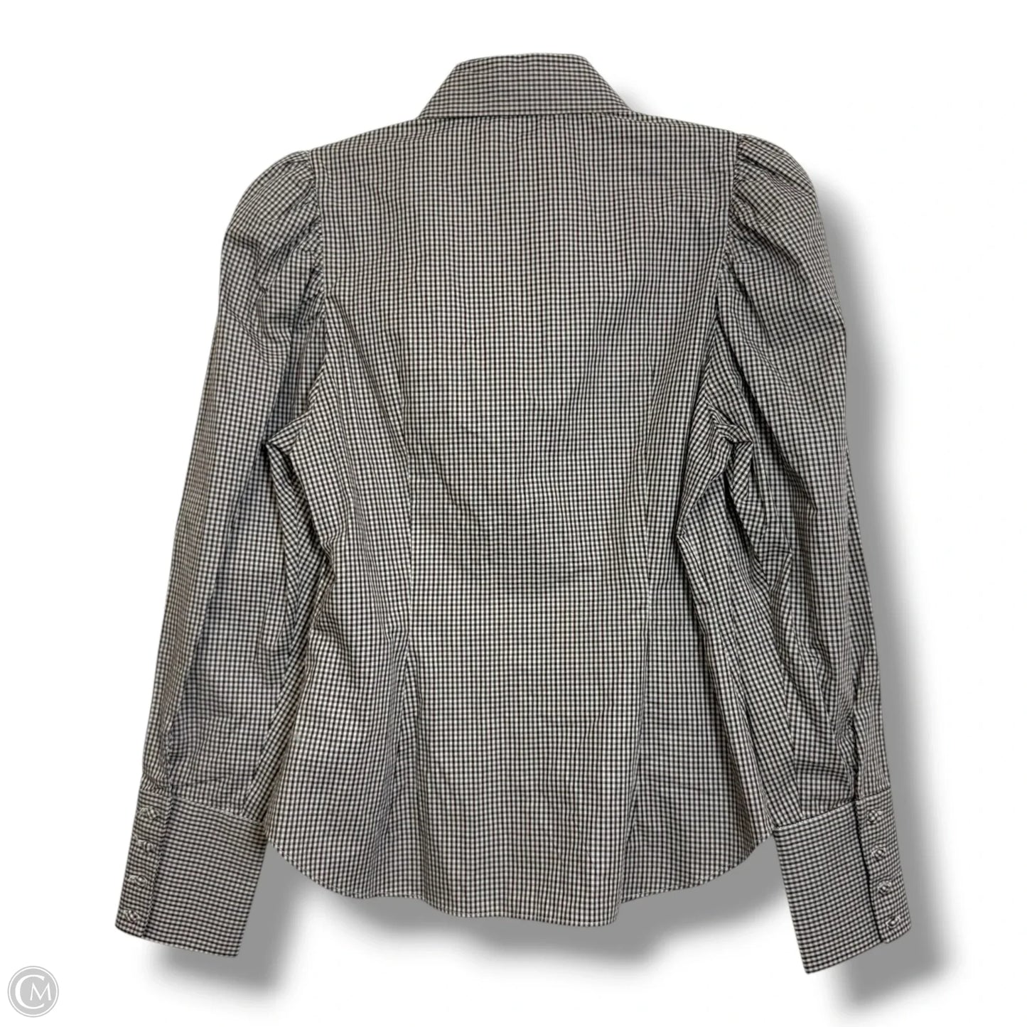 Top Long Sleeve By Zara In Plaid Pattern, Size: S