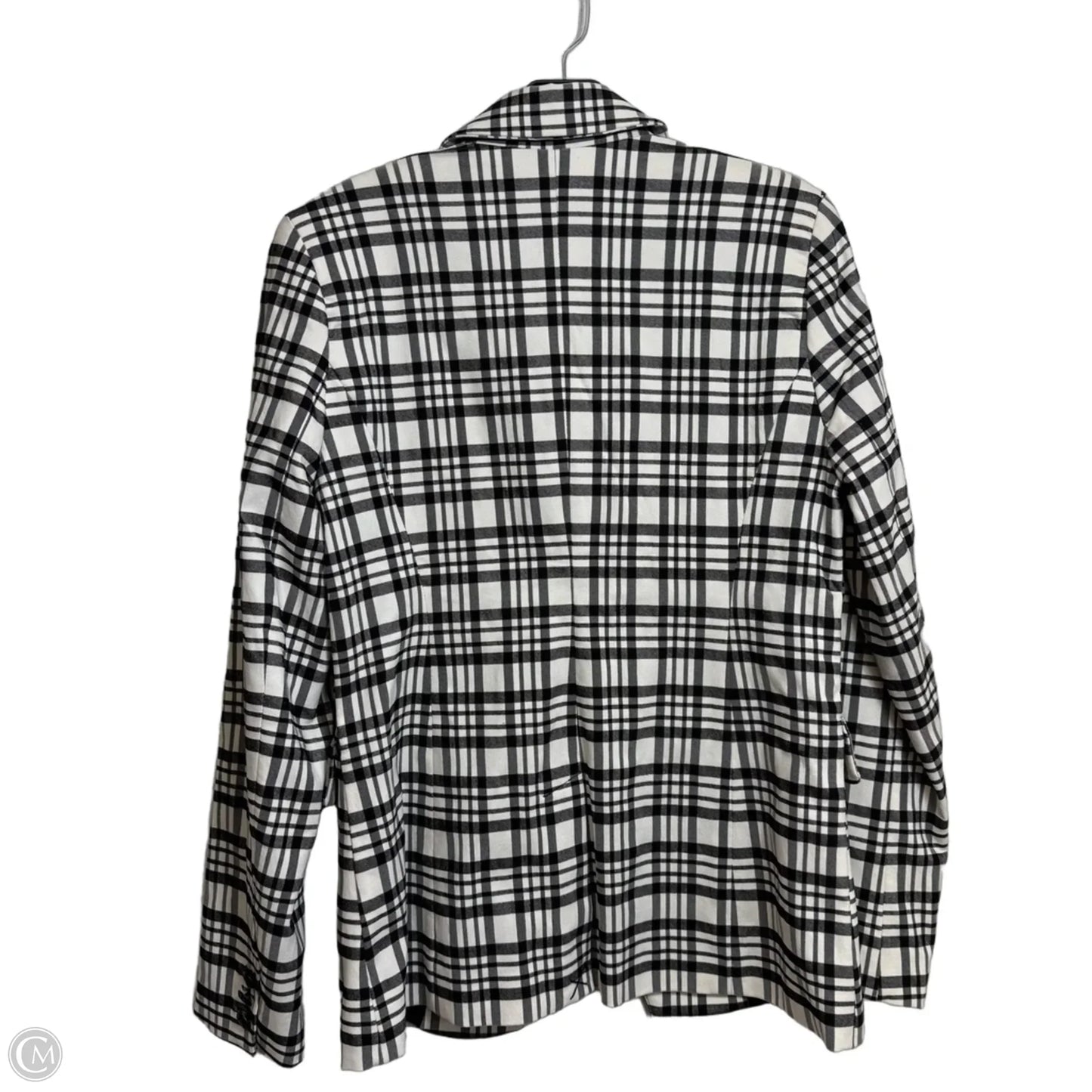 Blazer By Maison Damelie In Plaid Pattern, Size: L