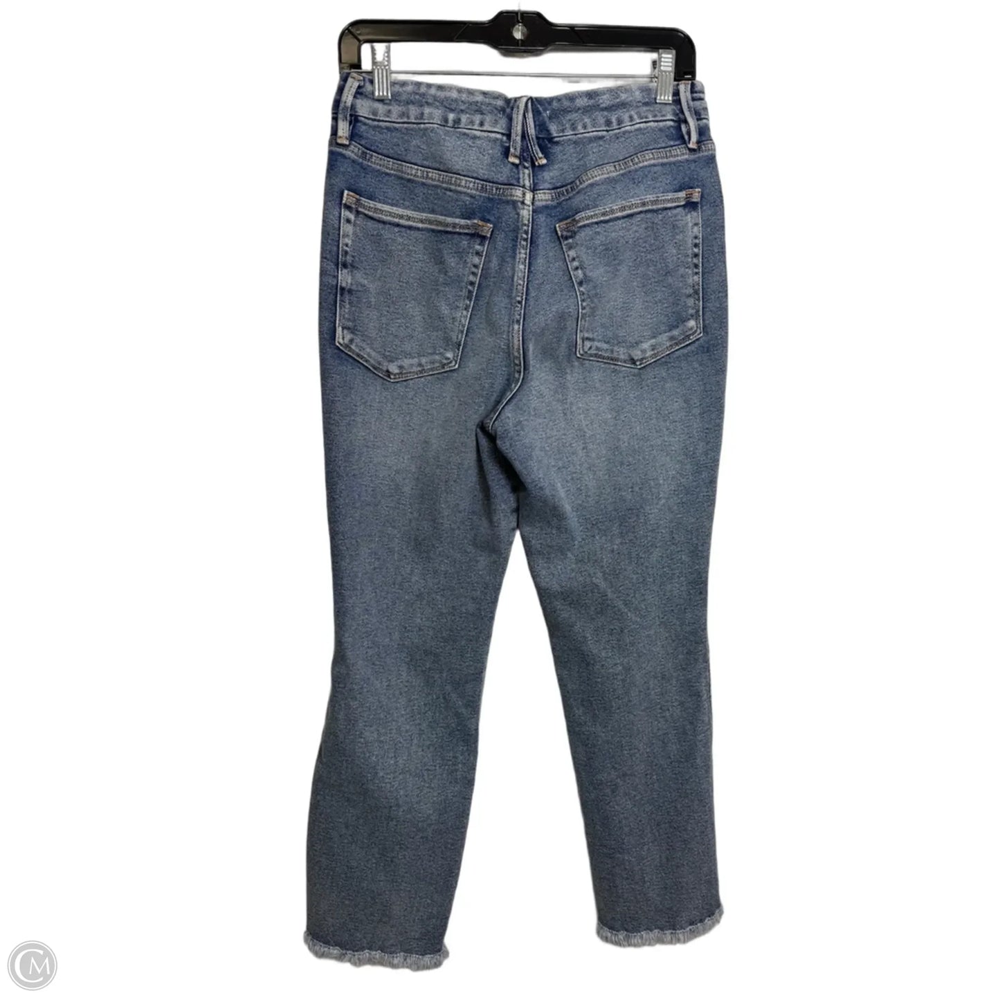 Jeans Straight By Good American In Blue Denim, Size: 12