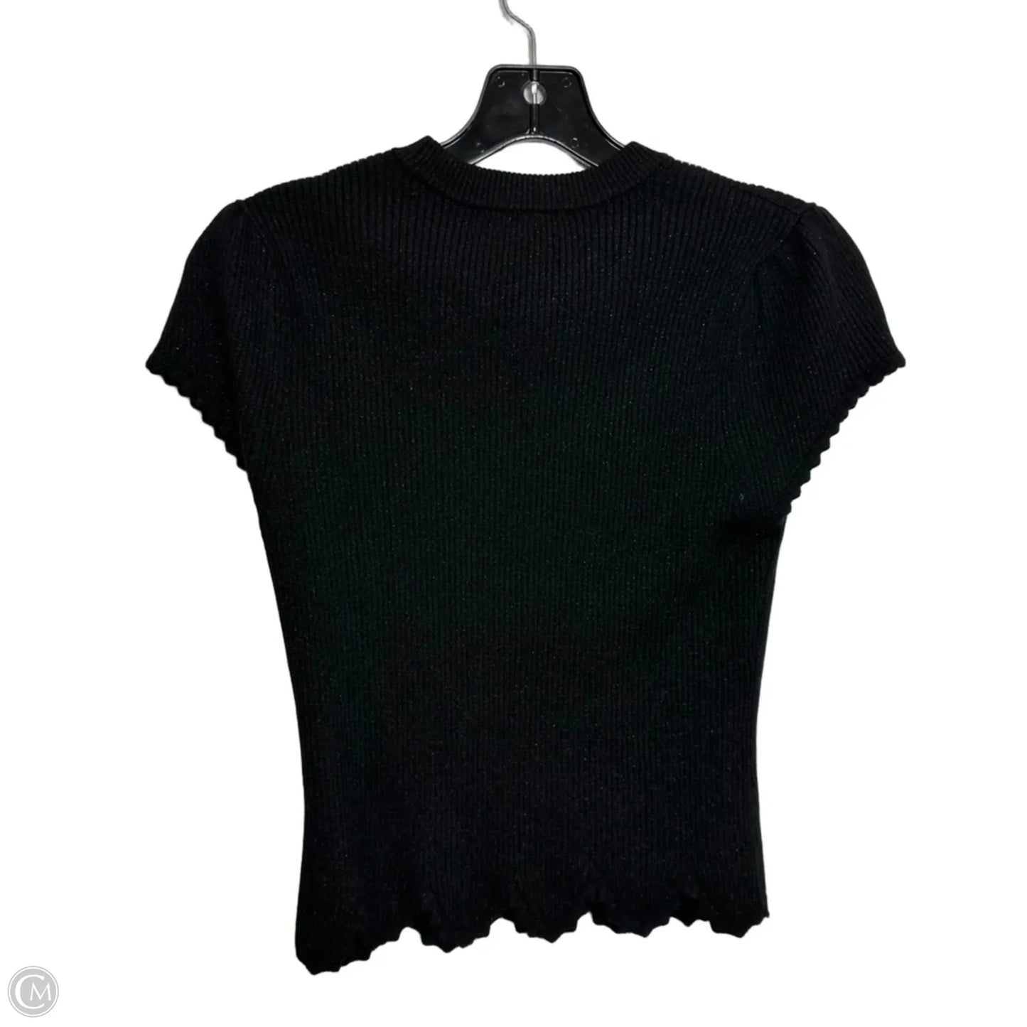 Top Short Sleeve By White House Black Market In Black, Size: S