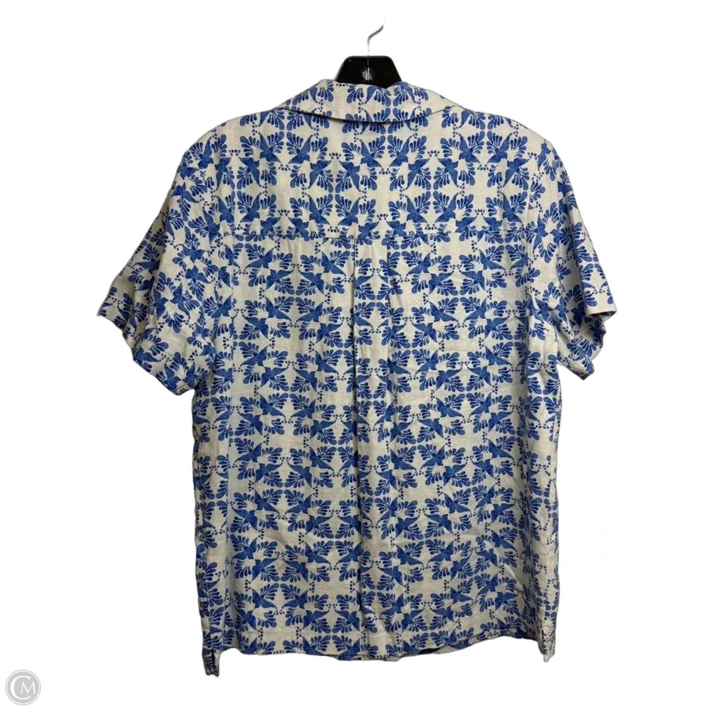 Top Short Sleeve By Universal Thread In Blue & White, Size: S