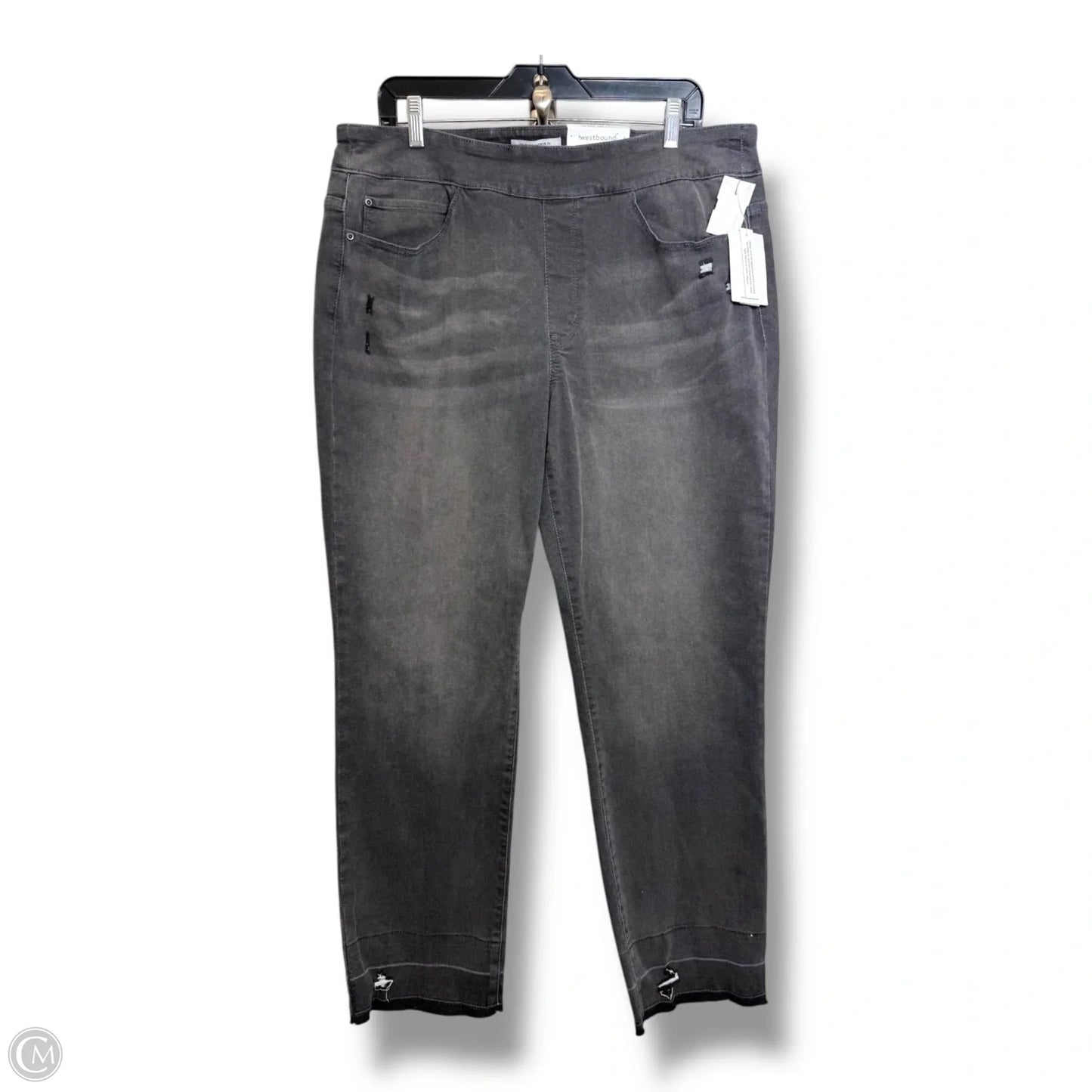 Jeans mid rise Straight By West Bound In Grey, Size: 16