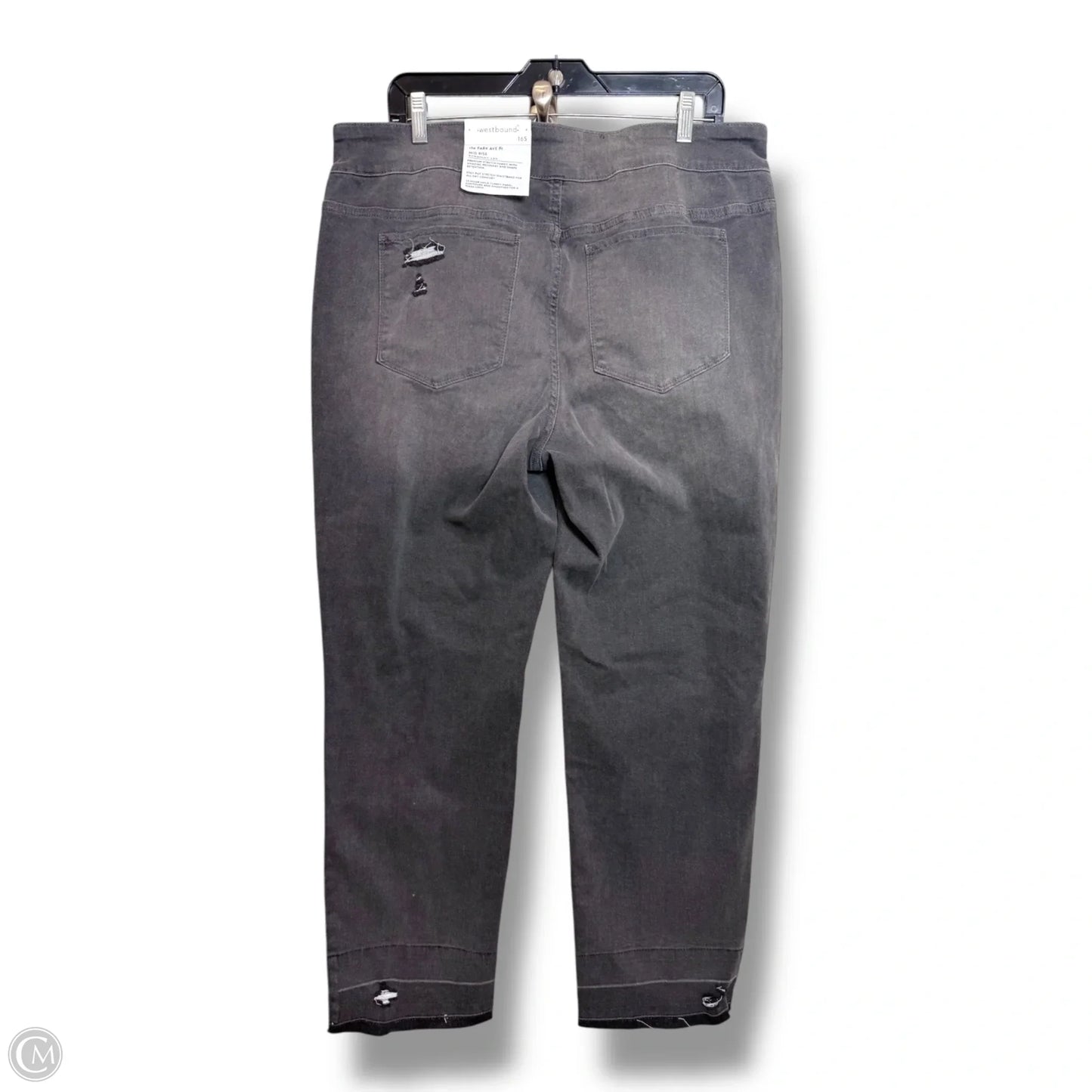 Jeans mid rise Straight By West Bound In Grey, Size: 16