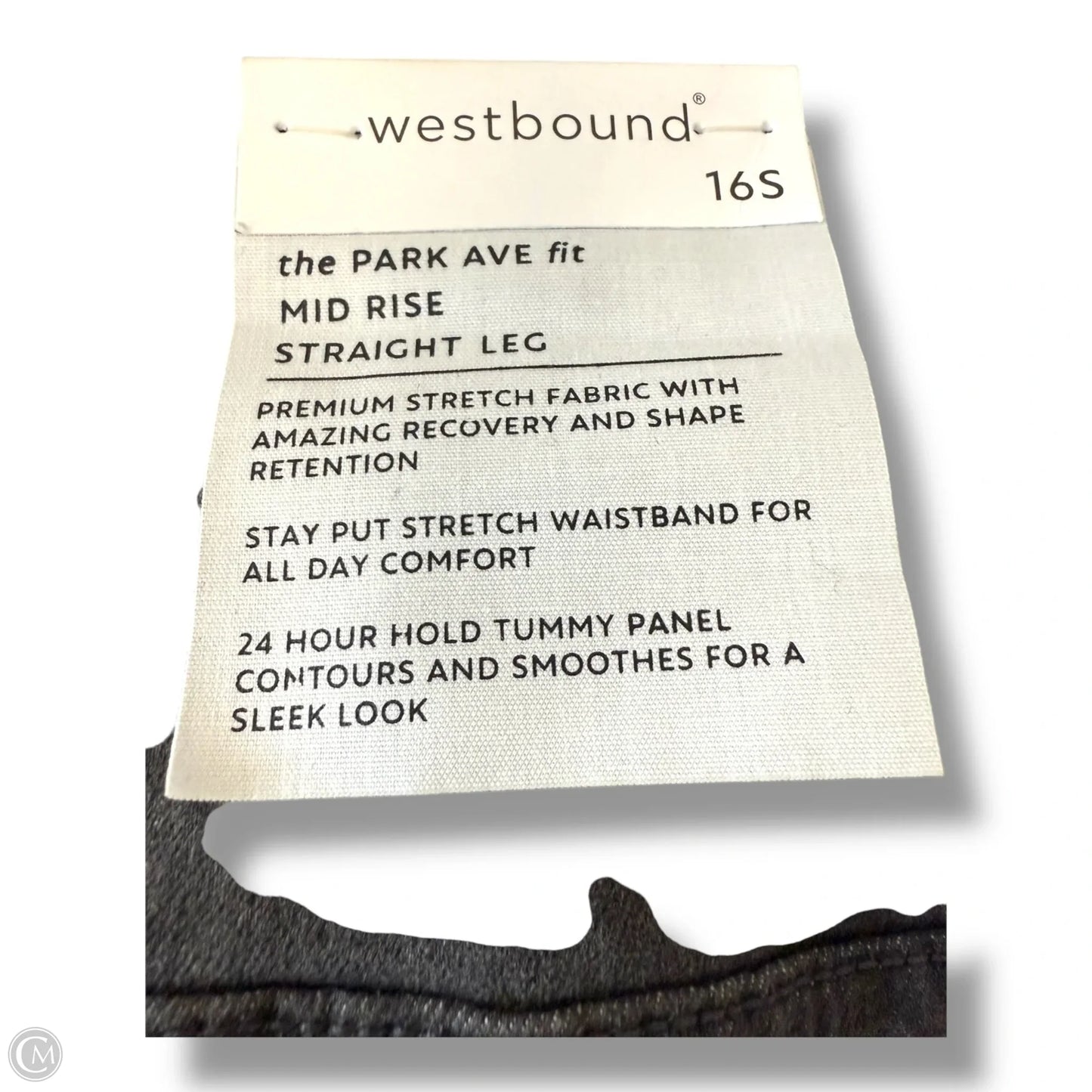 Jeans mid rise Straight By West Bound In Grey, Size: 16