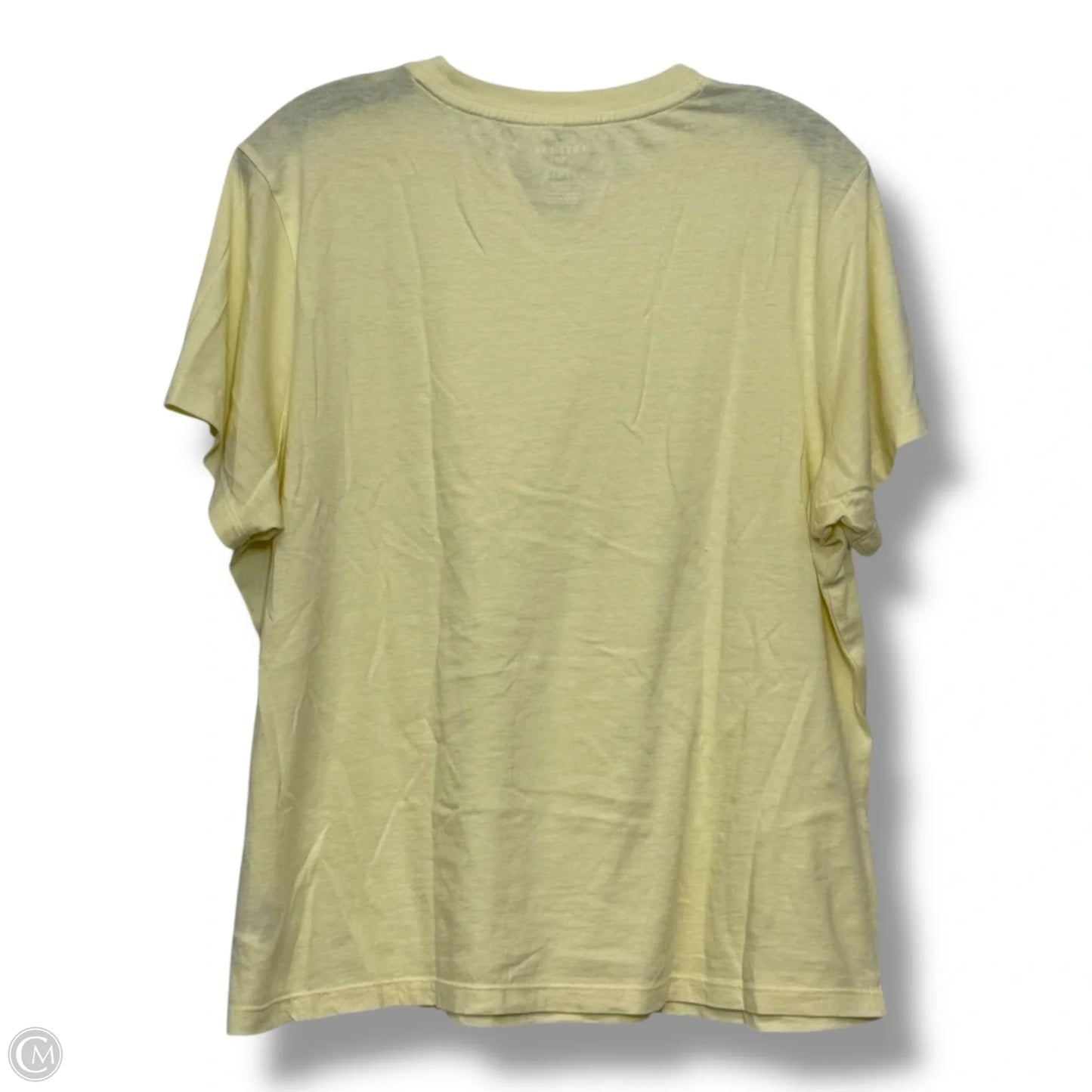Top Short Sleeve By American Eagle In Yellow, Size: L