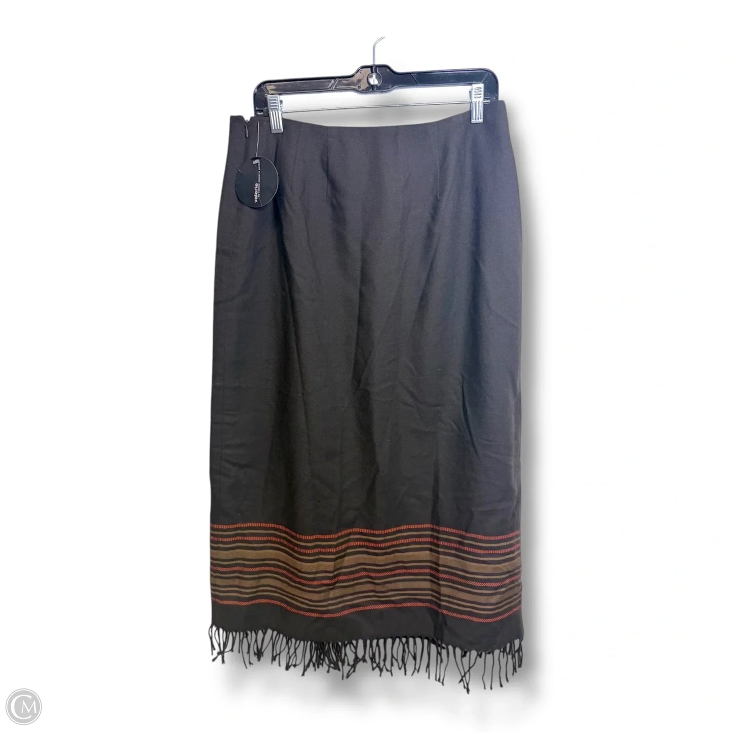 Skirt Midi By Valerie Stevens In Brown, Size: 14