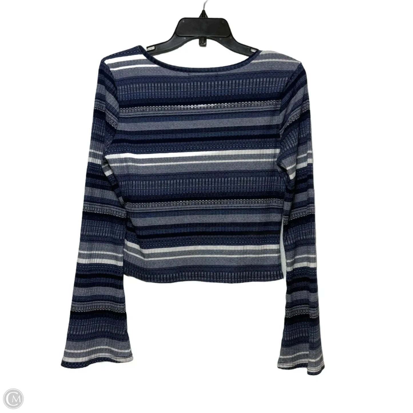 Top Long Sleeve By Madden Girl In Navy, Size: L