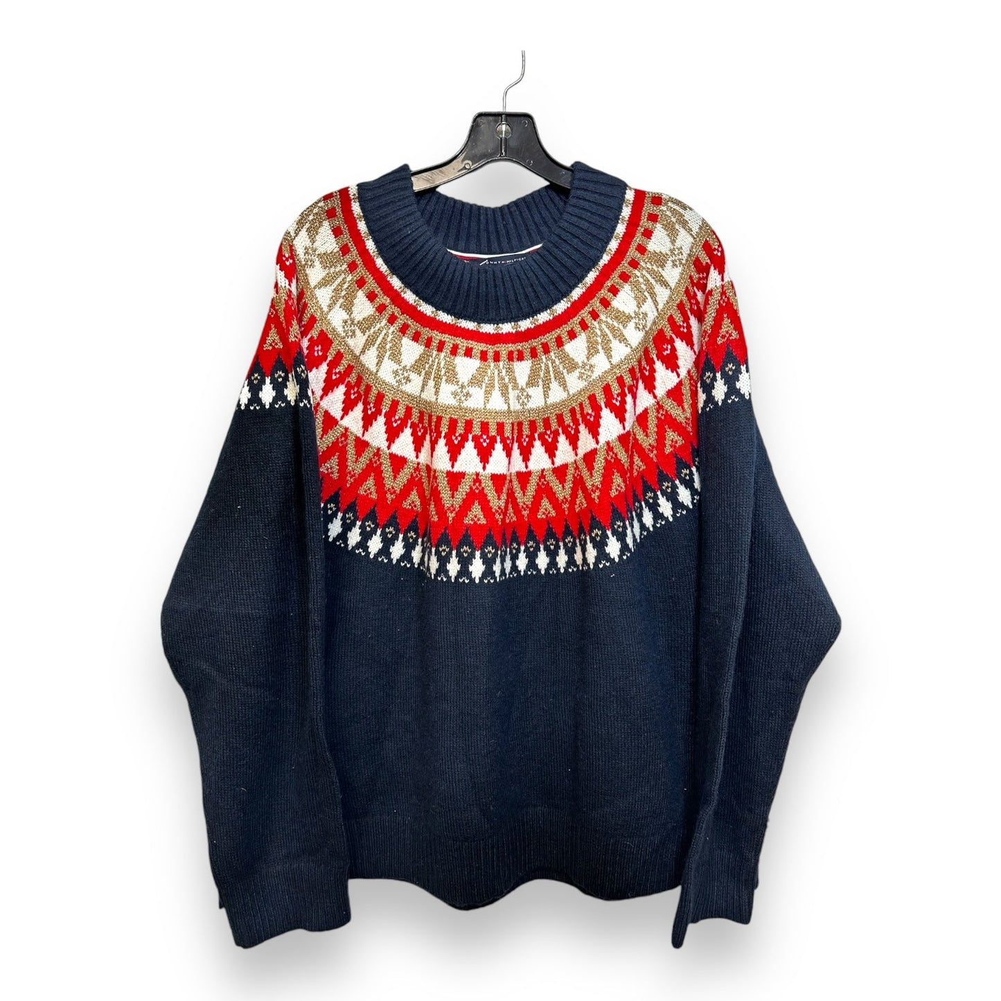Sweater By Tommy Hilfiger In Red & White, Size: 3x