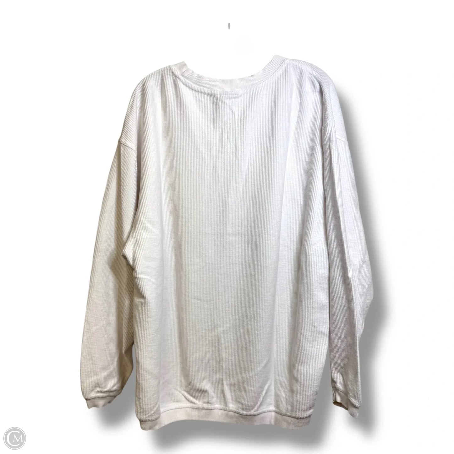 Sweatshirt Crewneck By Clothes Mentor In White, Size: L